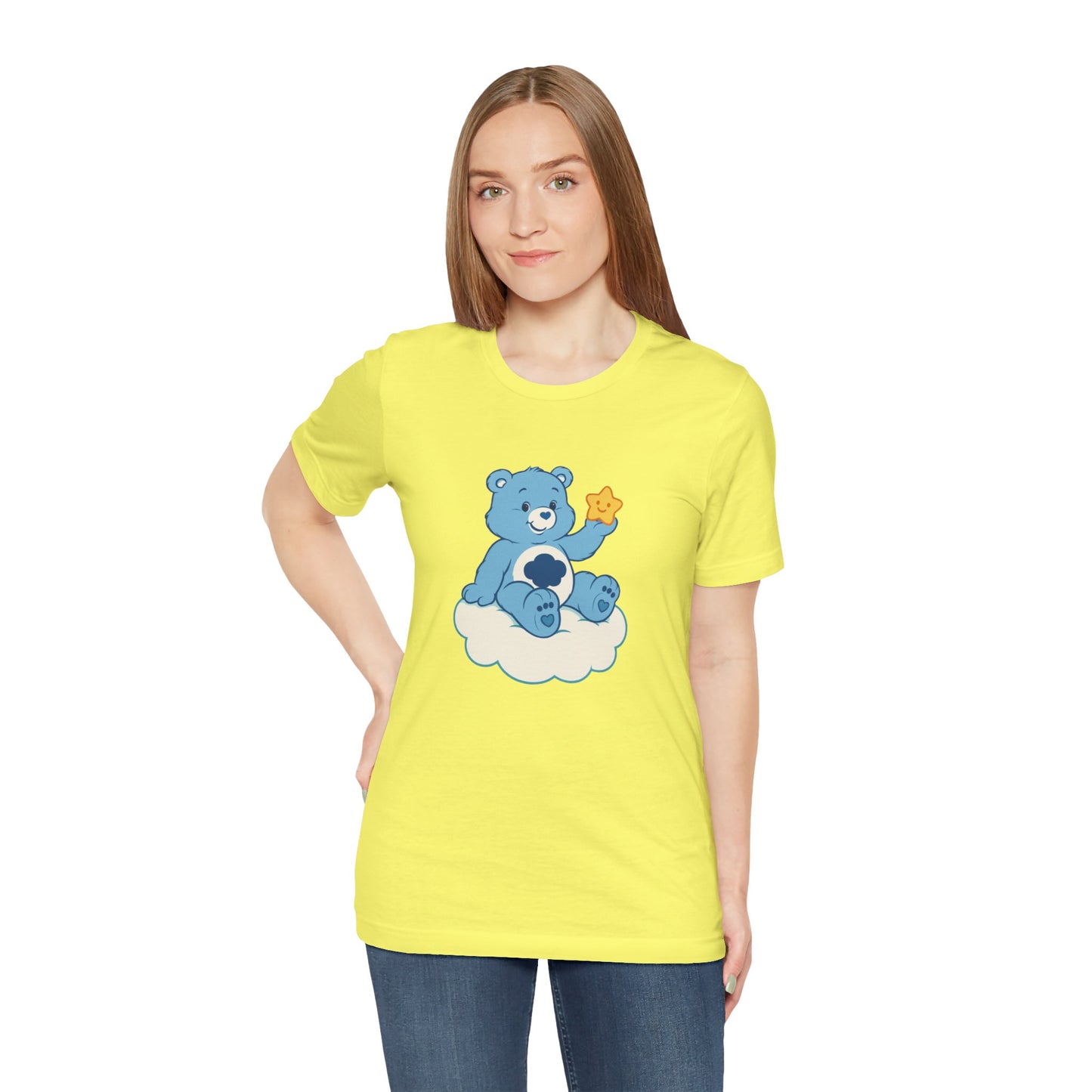 Cute Bear Cloud Tee, Adorable Graphic T-Shirt, Perfect Gift for Kids, Baby Shower, Birthday Party, Casual Wear