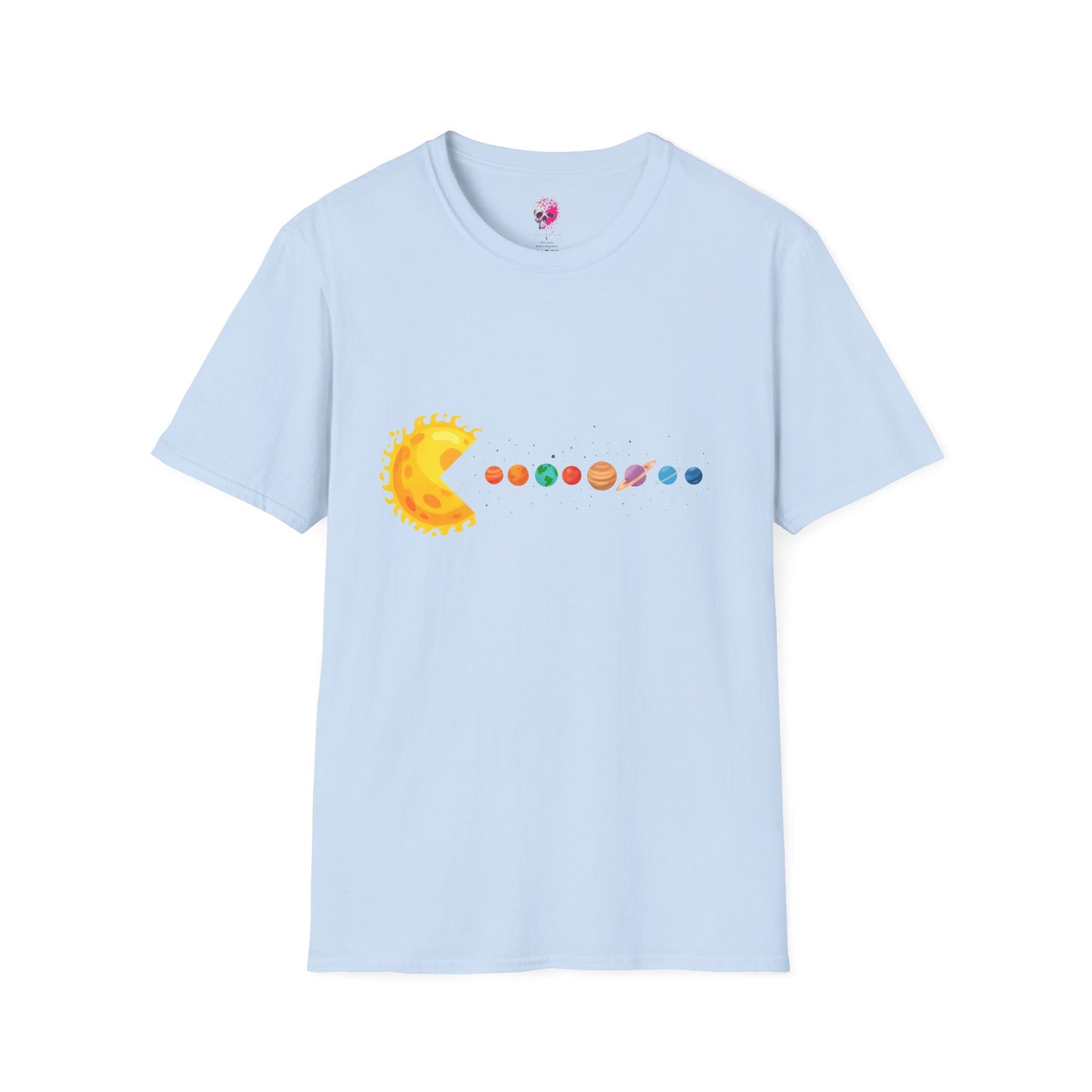 Sunny Universe Graphic T-Shirt, Unisex Softstyle Tee, Cosmic Art Shirt, Gift for Space Lovers, Fun Astrological Tee, Casual Everyday Wear