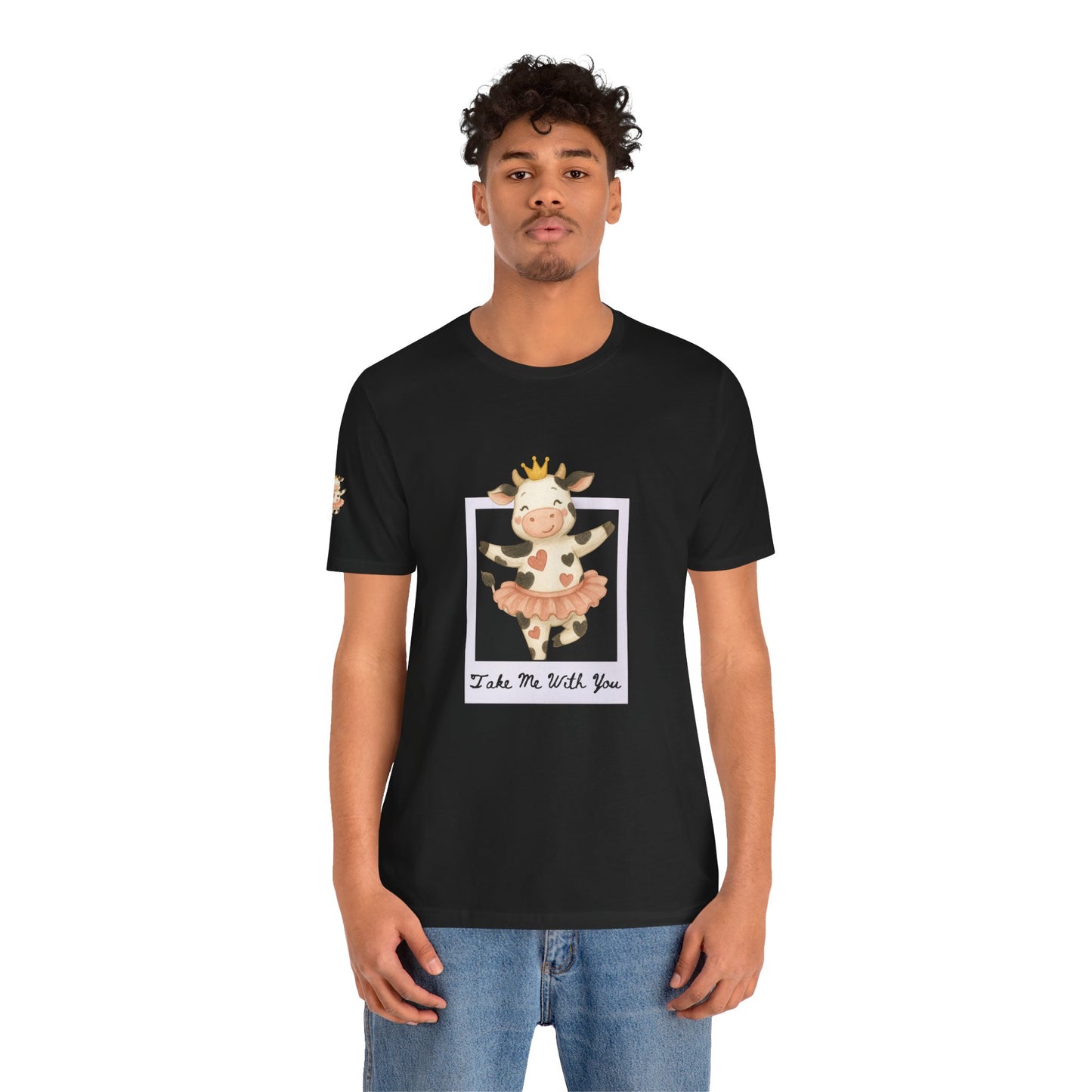 Cow Princess Short Sleeve Tee, Cute Animal Shirt, Farm Life Apparel, Gift for Her, Cow Lover Tee, Quirky Fashion, Birthday Gift