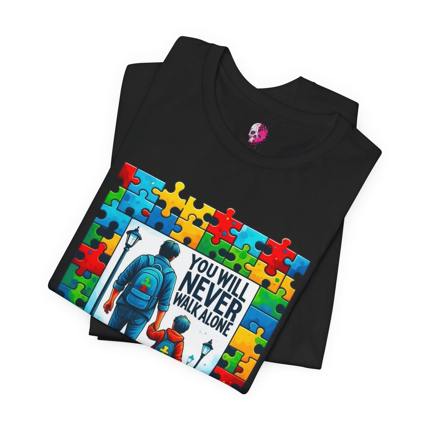 Autism Puzzle of Togetherness Unisex Jersey Tee - Support, Autism Awareness, Friendship, Empowerment, Inspirational Shirt