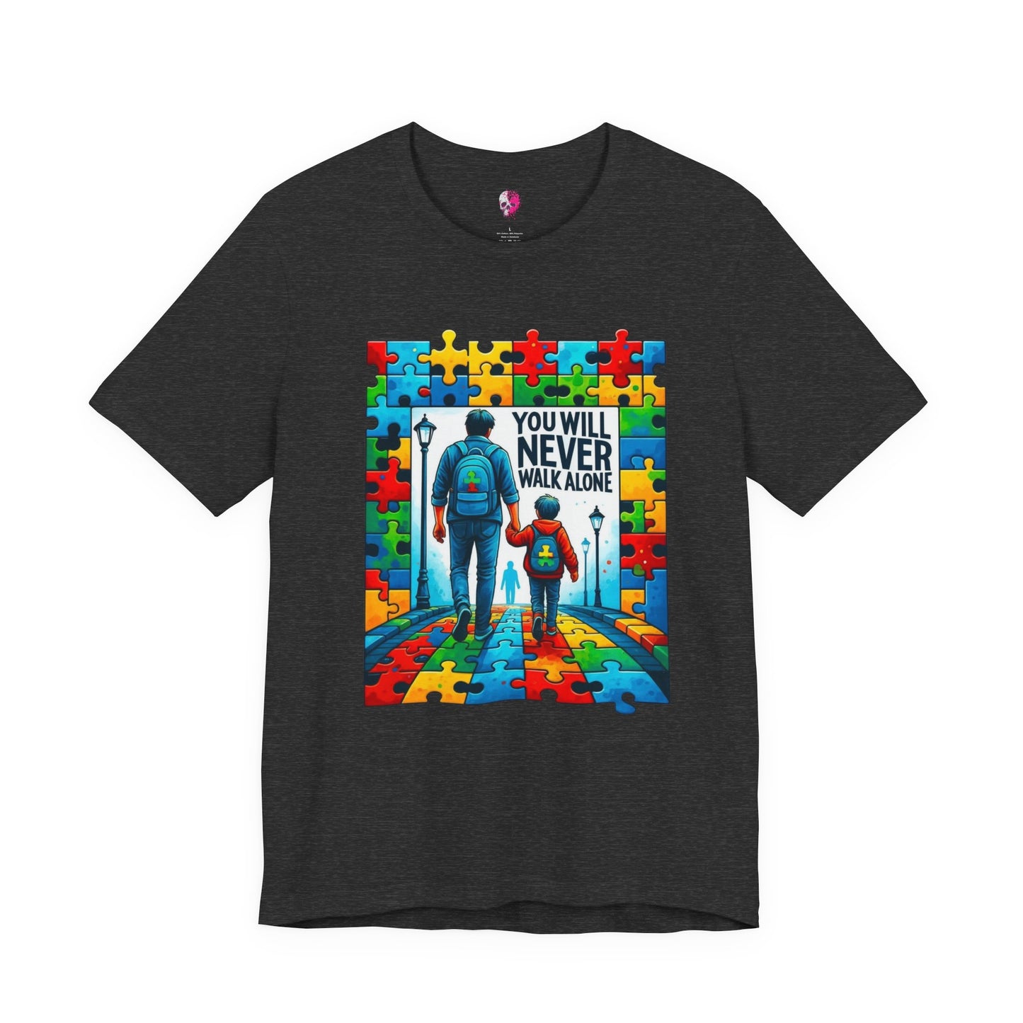 Autism Puzzle of Togetherness Unisex Jersey Tee - Support, Autism Awareness, Friendship, Empowerment, Inspirational Shirt
