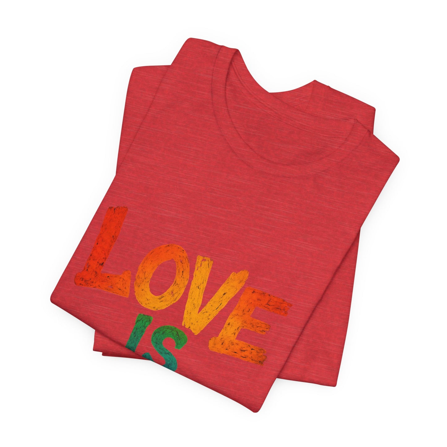 Rainbow Love Is Love Tee, LGBTQ+ Pride Shirt, Unisex Short Sleeve T-Shirt, Comfortable Casual Wear, Gift for Pride Month