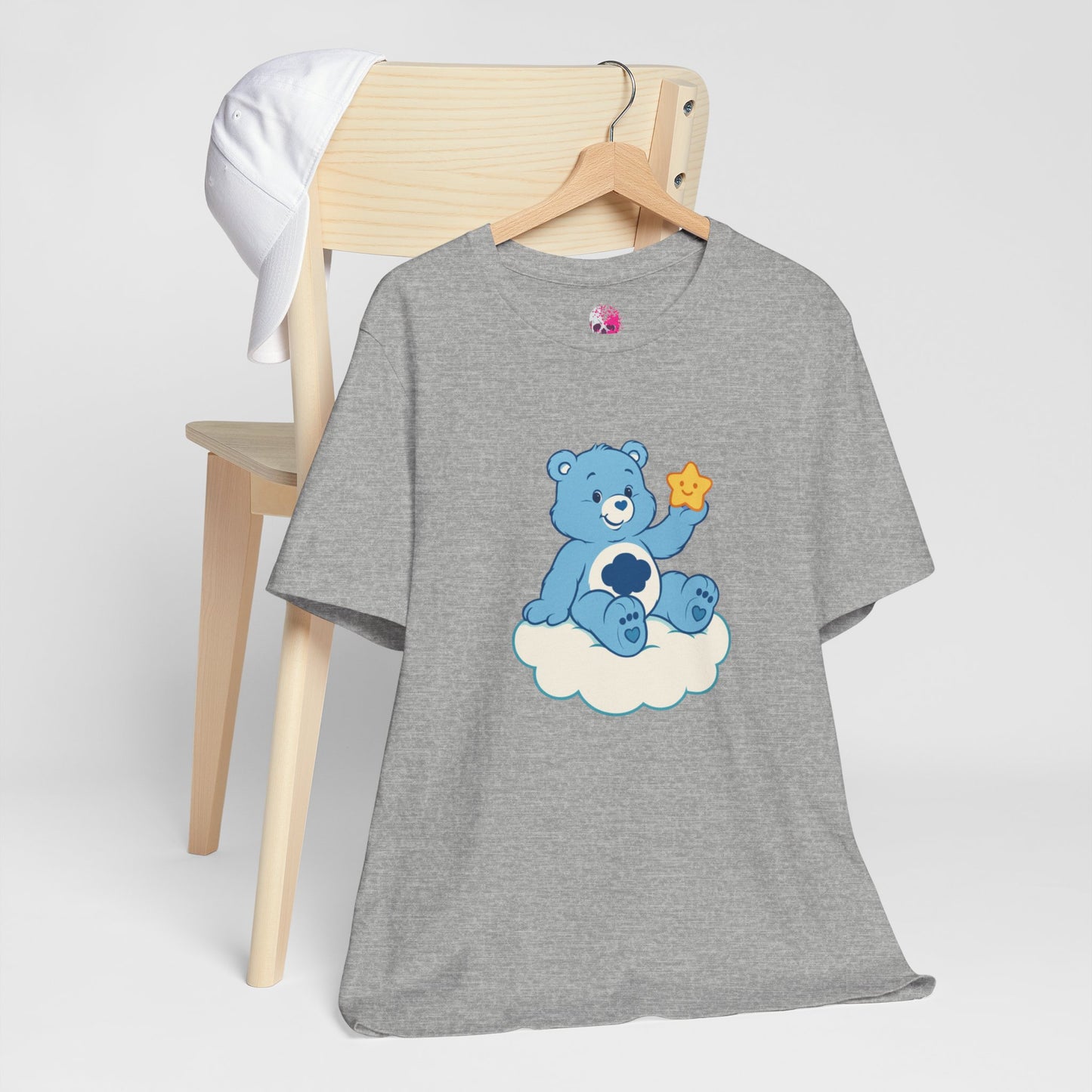 Cute Bear Cloud Tee, Adorable Graphic T-Shirt, Perfect Gift for Kids, Baby Shower, Birthday Party, Casual Wear