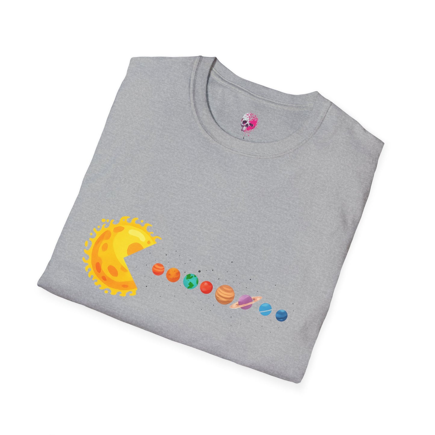 Sunny Universe Graphic T-Shirt, Unisex Softstyle Tee, Cosmic Art Shirt, Gift for Space Lovers, Fun Astrological Tee, Casual Everyday Wear