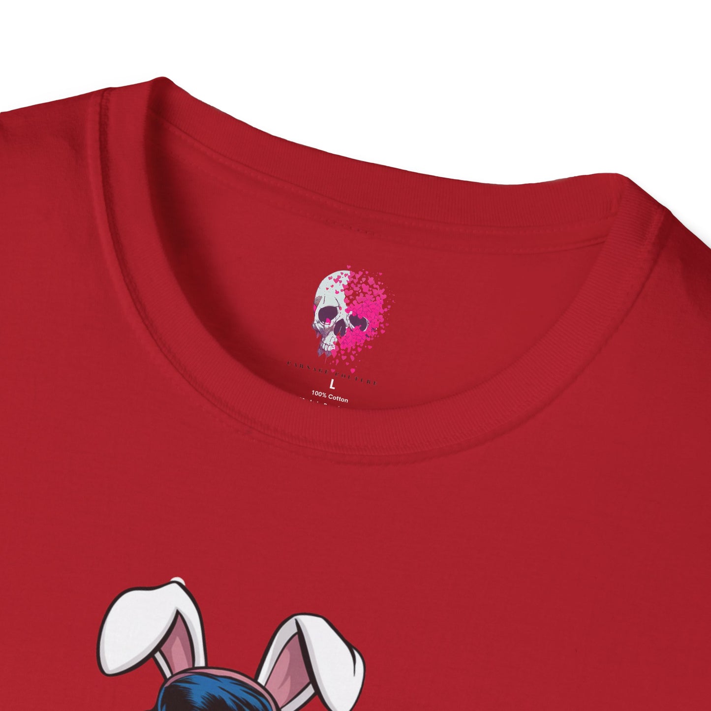 Unisex Graphic T-Shirt, Playful Bunny Design, Casual Wear, Gift for Friends, Fun Birthday Party Shirt, Spring Festival Apparel