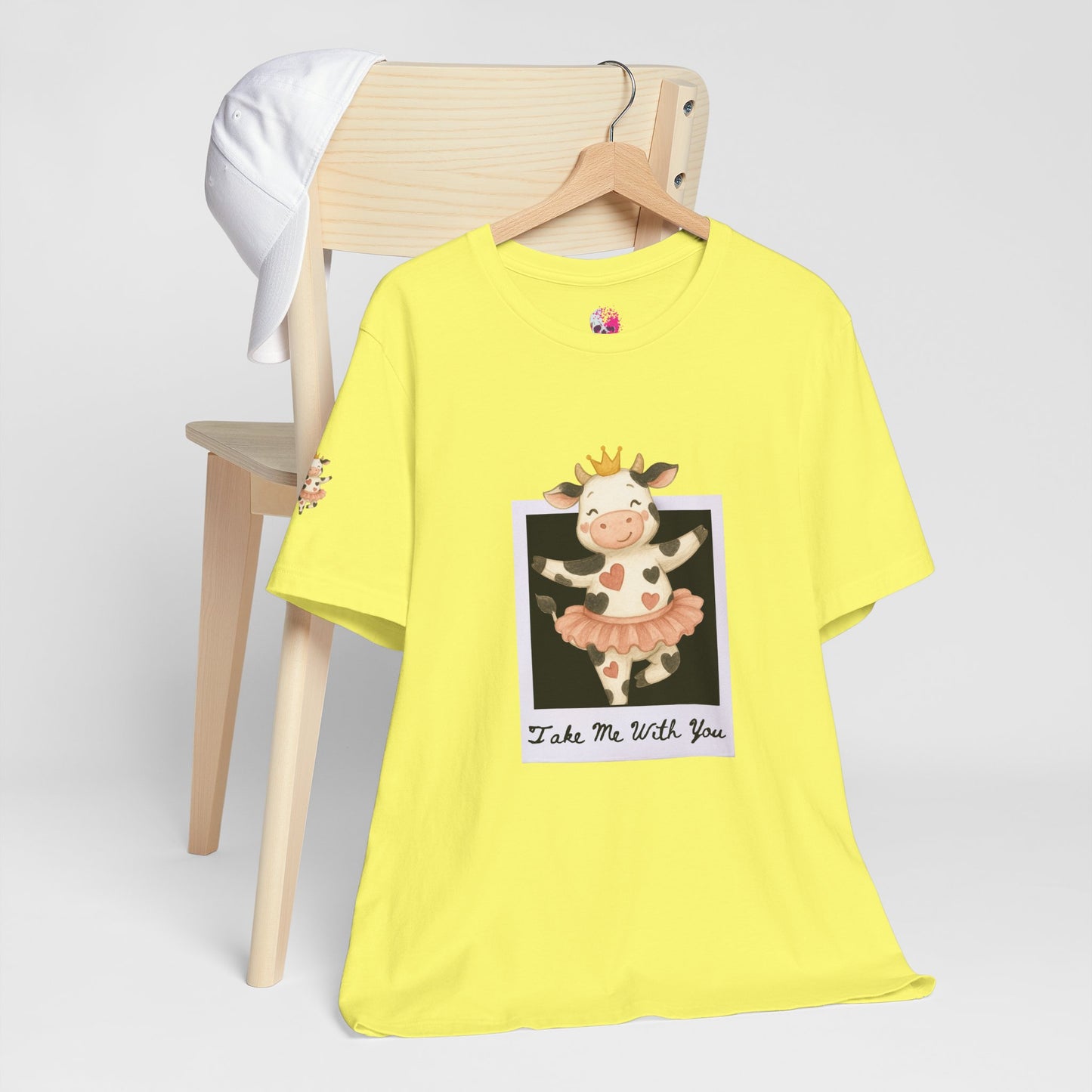 Cow Princess Short Sleeve Tee, Cute Animal Shirt, Farm Life Apparel, Gift for Her, Cow Lover Tee, Quirky Fashion, Birthday Gift