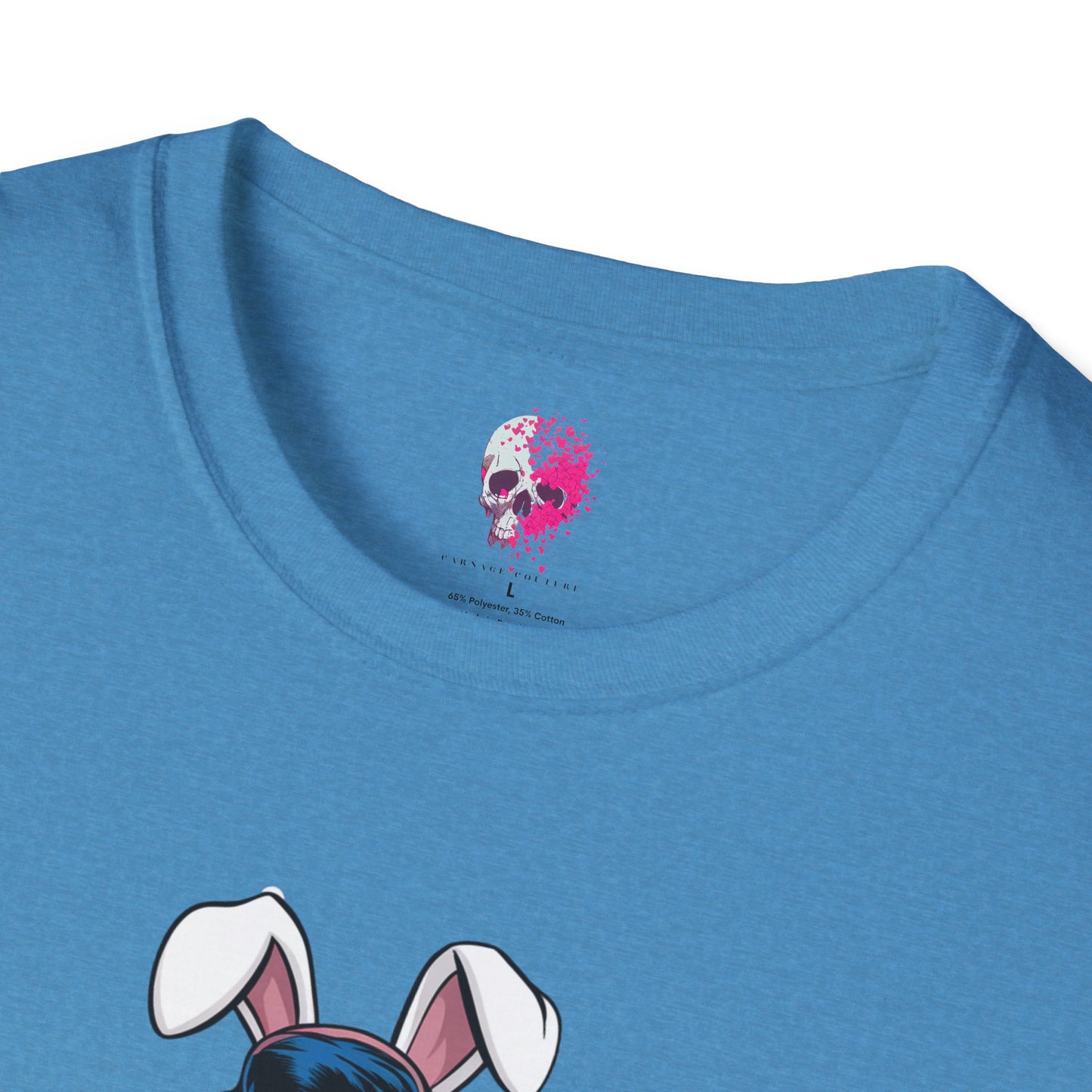 Unisex Graphic T-Shirt, Playful Bunny Design, Casual Wear, Gift for Friends, Fun Birthday Party Shirt, Spring Festival Apparel