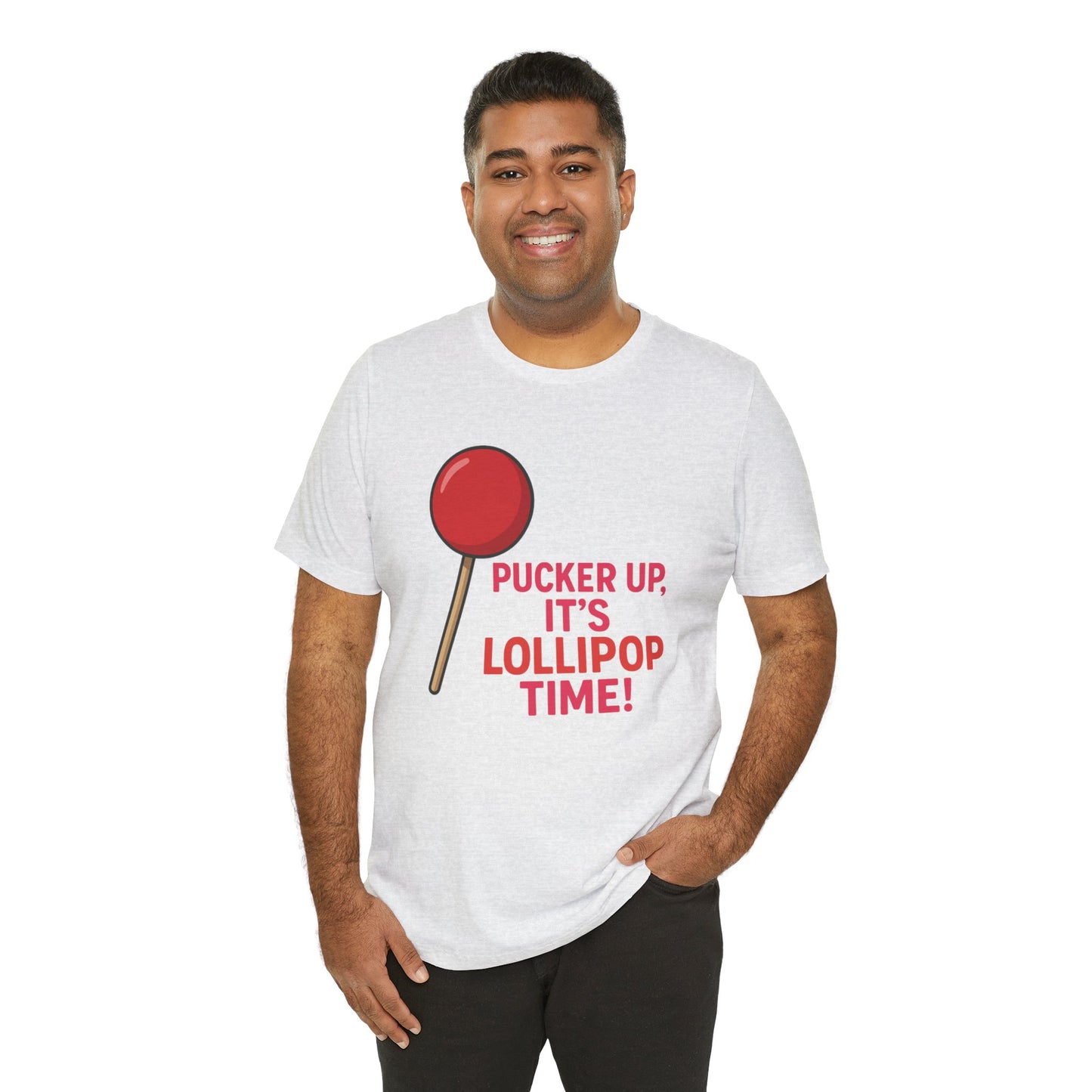 Lollipop Time Tee - Fun Unisex Shirt, Sweet Gift for Candy Lovers, Cute Holiday Apparel, Birthday, Summer Vibes