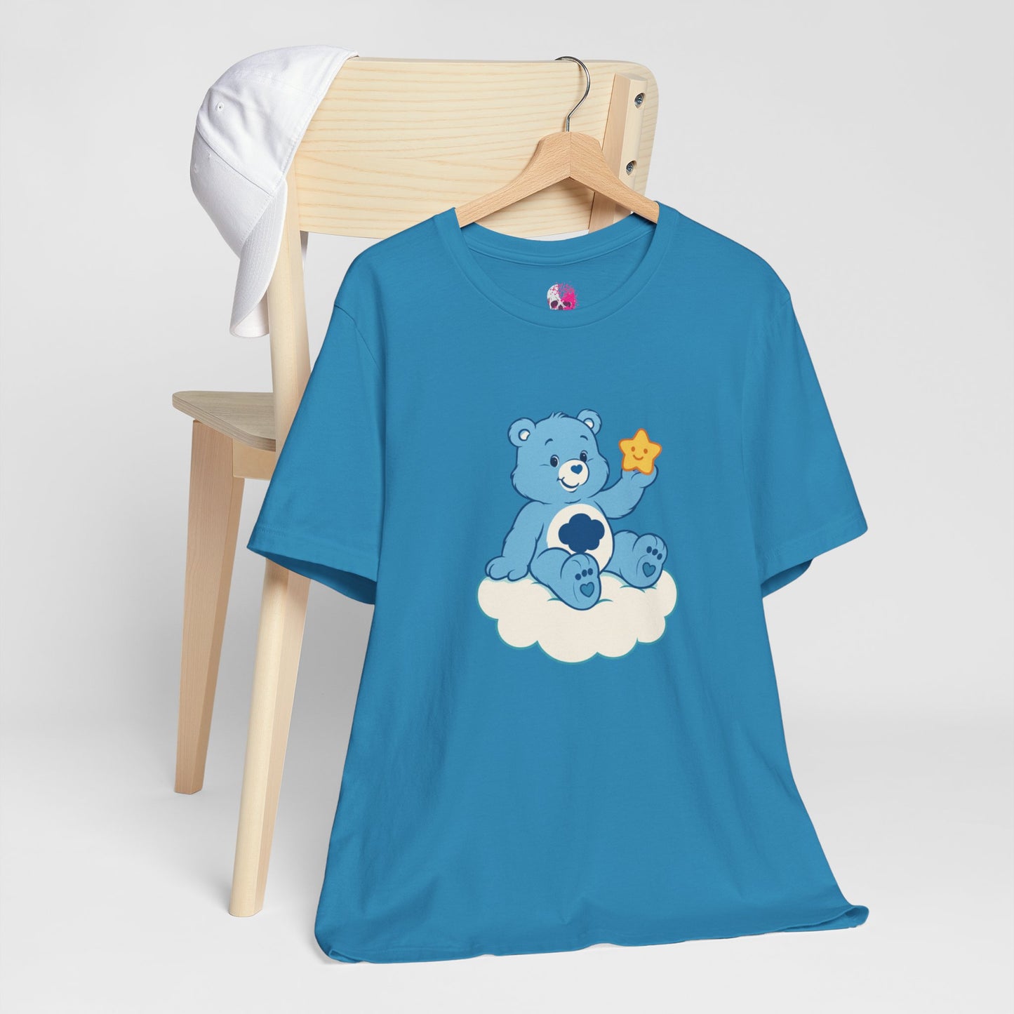 Cute Bear Cloud Tee, Adorable Graphic T-Shirt, Perfect Gift for Kids, Baby Shower, Birthday Party, Casual Wear