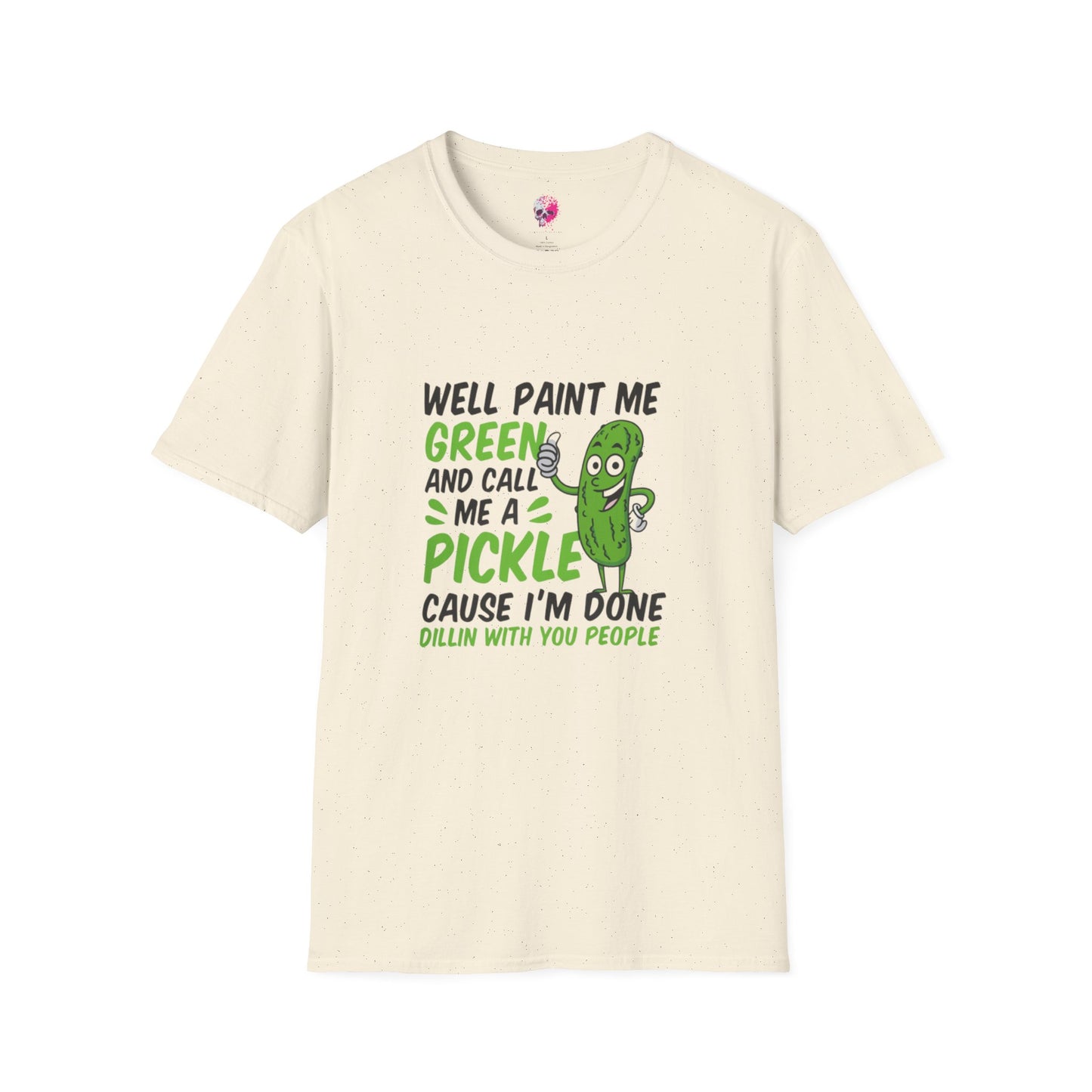 Funny Pickle T-Shirt, Humorous Cotton Tee, Gift for Friends, Casual Wear, Unisex Graphic Shirt, Party or Everyday Style
