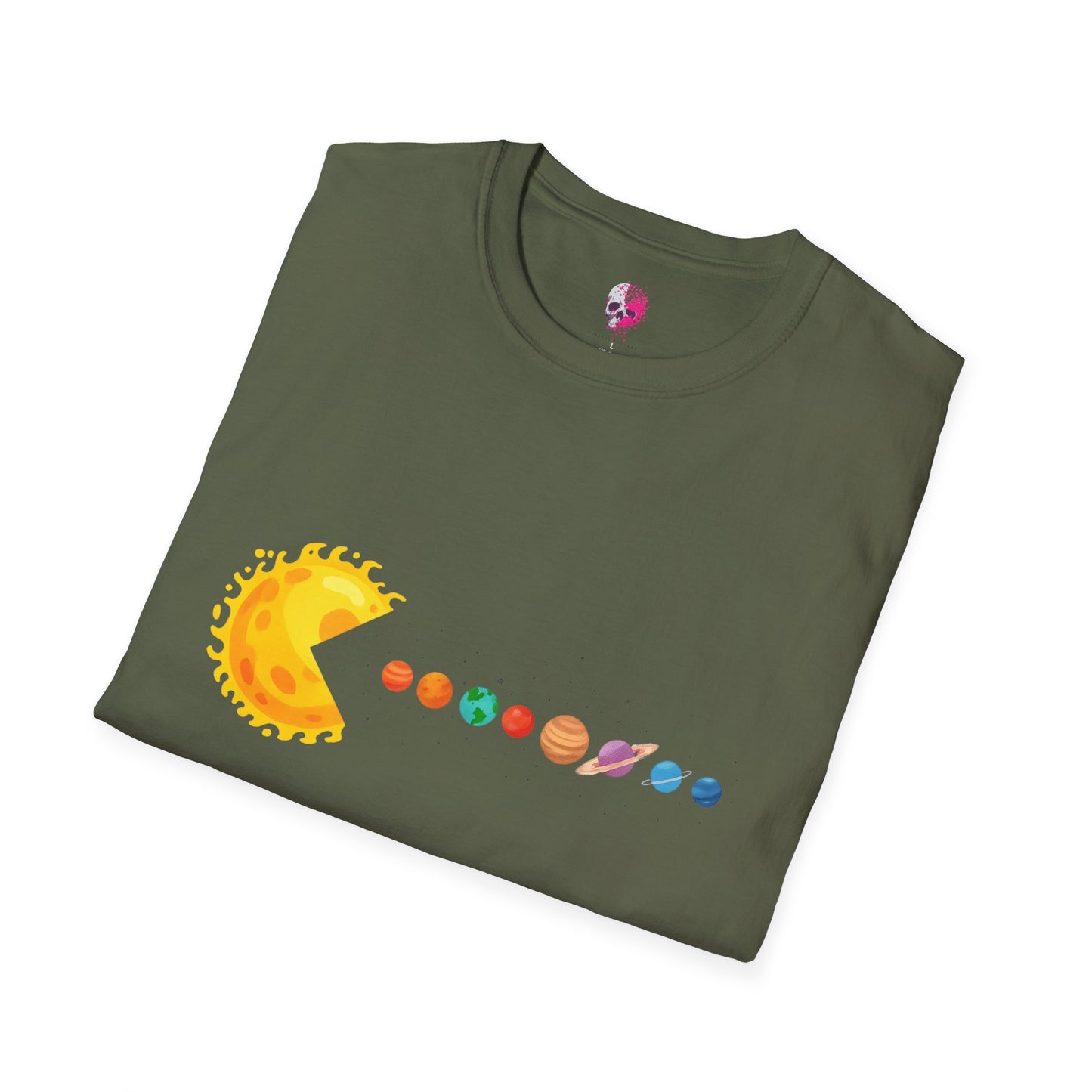 Sunny Universe Graphic T-Shirt, Unisex Softstyle Tee, Cosmic Art Shirt, Gift for Space Lovers, Fun Astrological Tee, Casual Everyday Wear