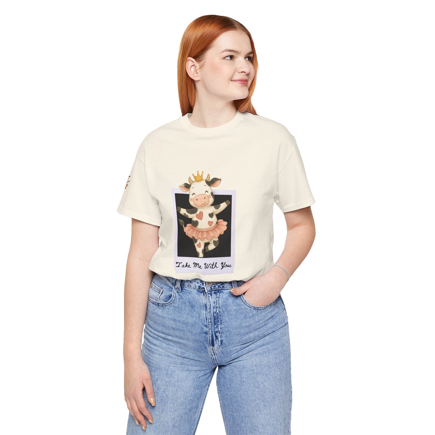 Cow Princess Short Sleeve Tee, Cute Animal Shirt, Farm Life Apparel, Gift for Her, Cow Lover Tee, Quirky Fashion, Birthday Gift