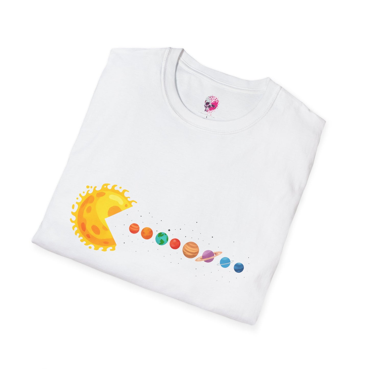 Sunny Universe Graphic T-Shirt, Unisex Softstyle Tee, Cosmic Art Shirt, Gift for Space Lovers, Fun Astrological Tee, Casual Everyday Wear