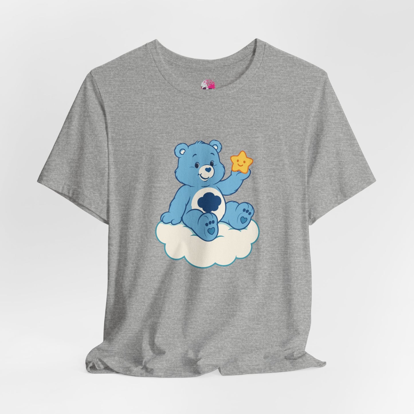 Cute Bear Cloud Tee, Adorable Graphic T-Shirt, Perfect Gift for Kids, Baby Shower, Birthday Party, Casual Wear