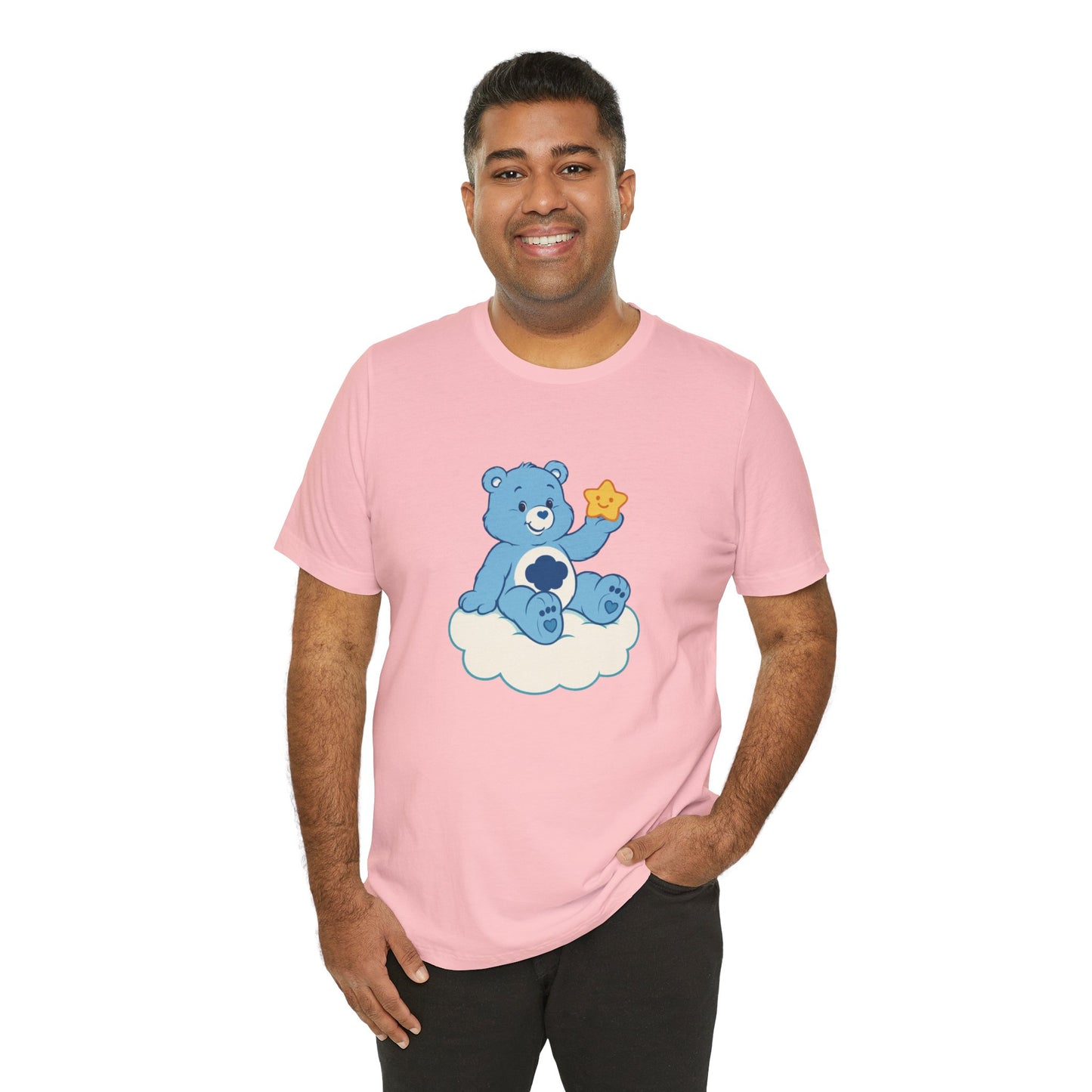 Cute Bear Cloud Tee, Adorable Graphic T-Shirt, Perfect Gift for Kids, Baby Shower, Birthday Party, Casual Wear