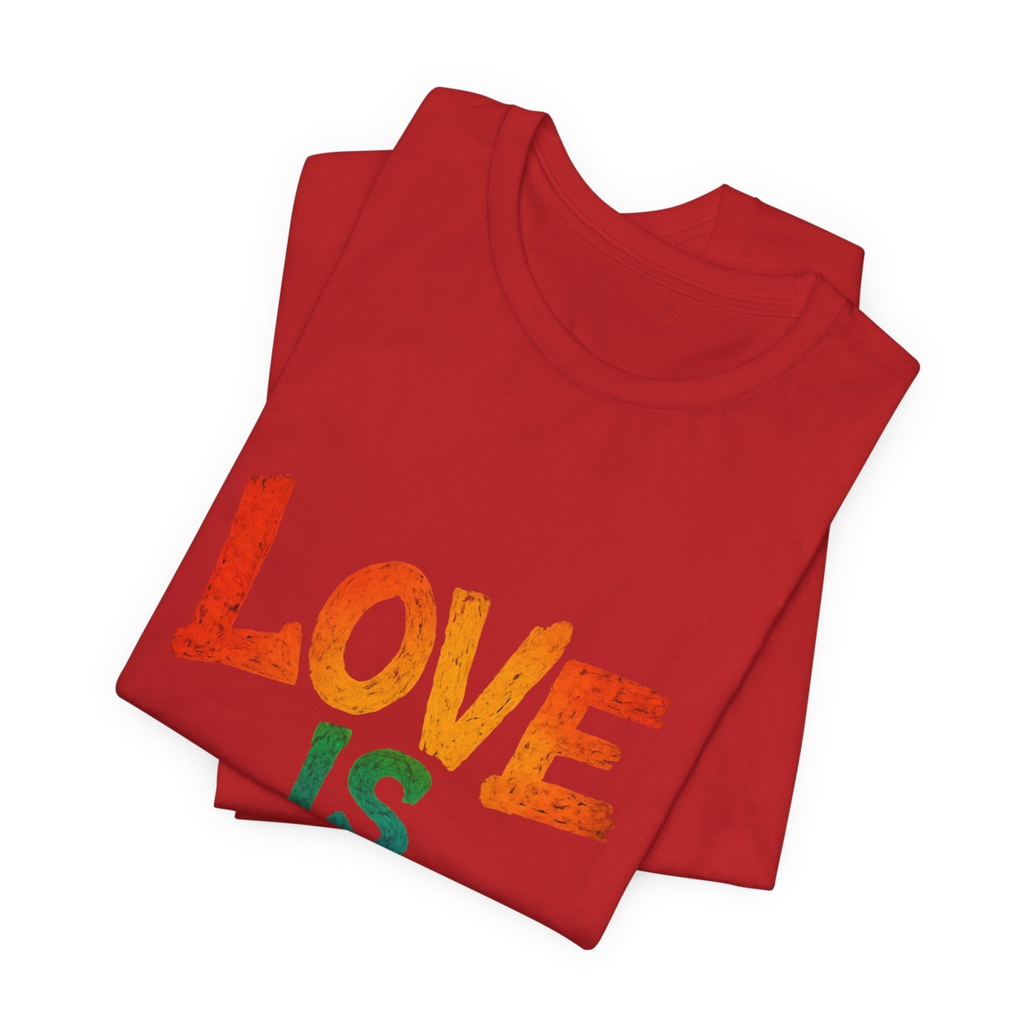 Rainbow Love Is Love Tee, LGBTQ+ Pride Shirt, Unisex Short Sleeve T-Shirt, Comfortable Casual Wear, Gift for Pride Month