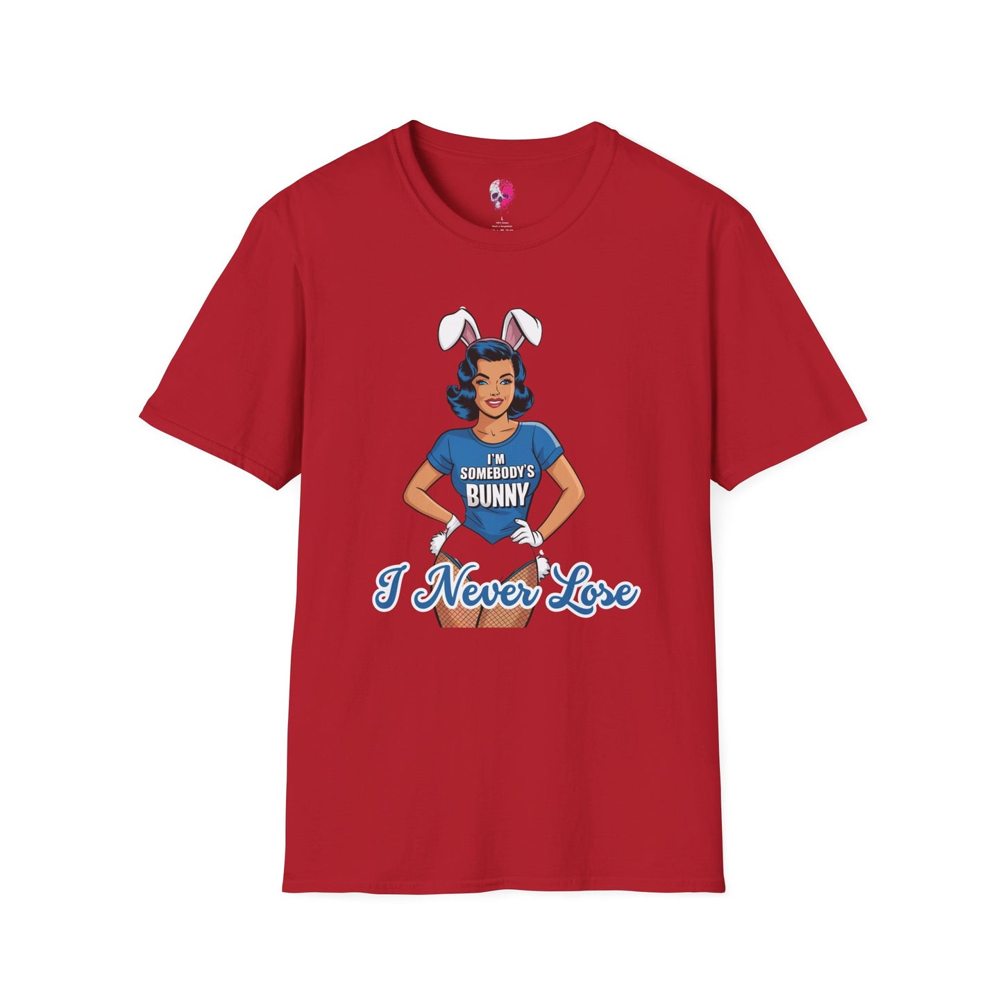 Unisex Graphic T-Shirt, Playful Bunny Design, Casual Wear, Gift for Friends, Fun Birthday Party Shirt, Spring Festival Apparel