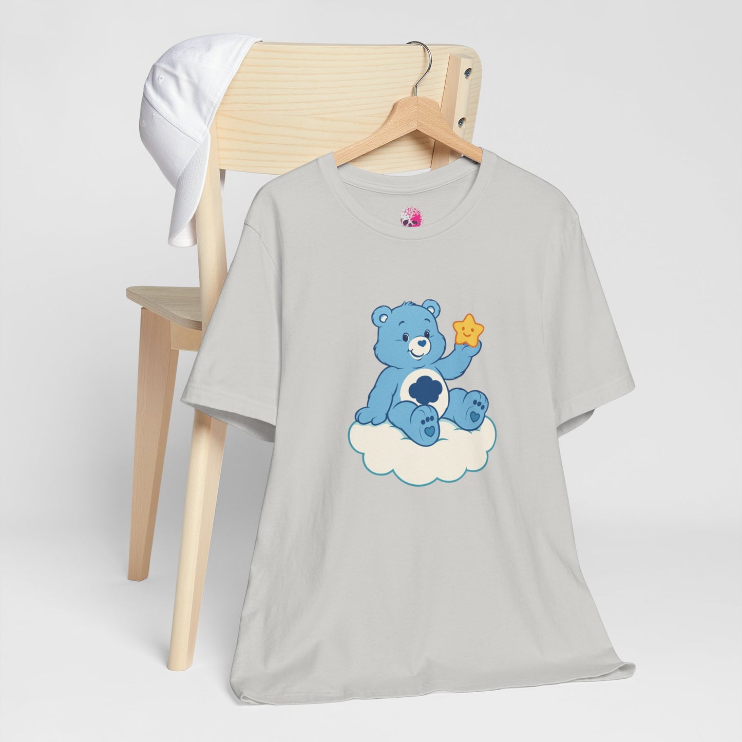 Cute Bear Cloud Tee, Adorable Graphic T-Shirt, Perfect Gift for Kids, Baby Shower, Birthday Party, Casual Wear