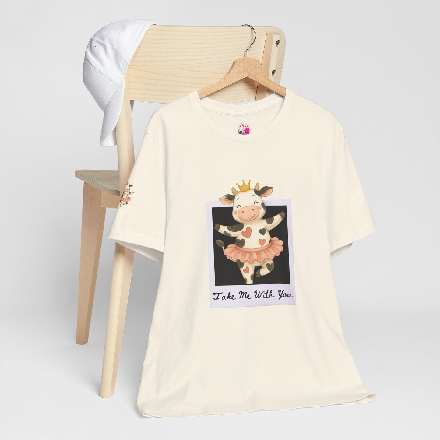 Cow Princess Short Sleeve Tee, Cute Animal Shirt, Farm Life Apparel, Gift for Her, Cow Lover Tee, Quirky Fashion, Birthday Gift