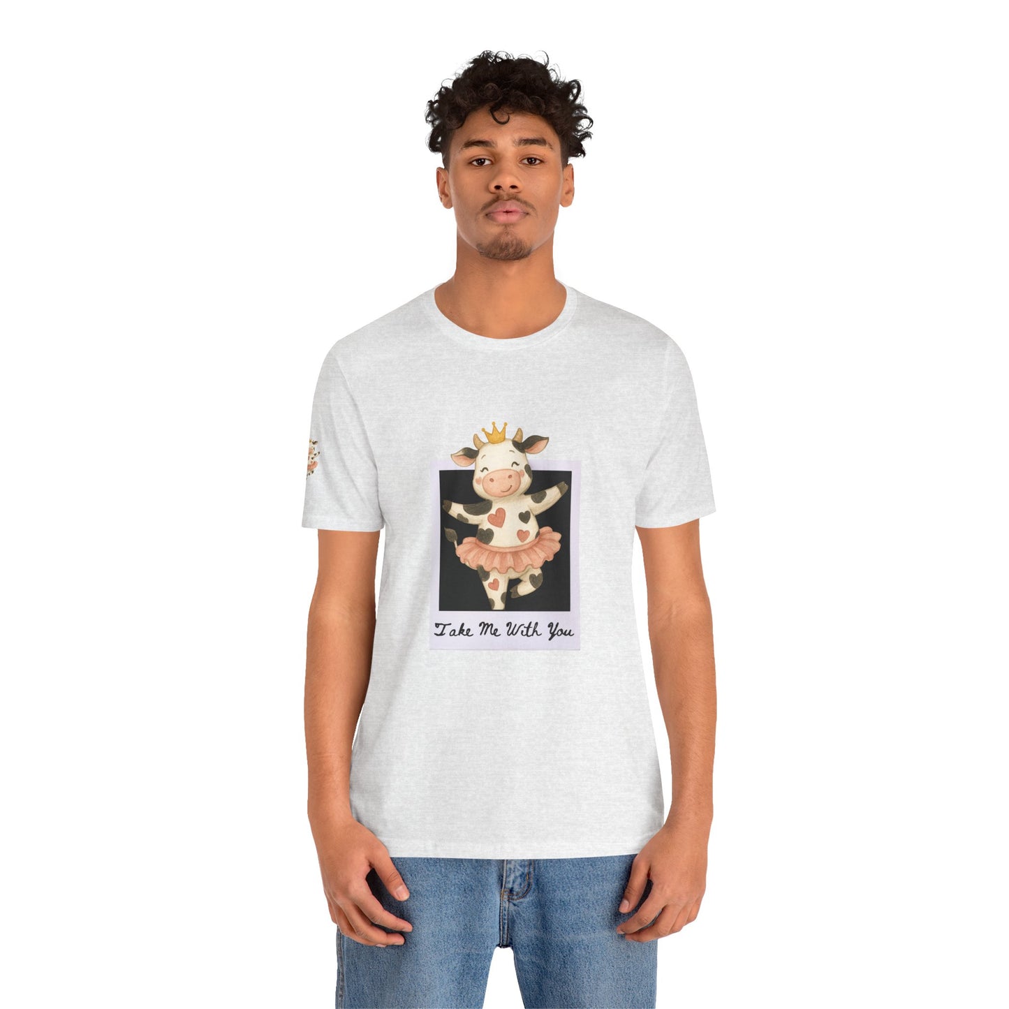 Cow Princess Short Sleeve Tee, Cute Animal Shirt, Farm Life Apparel, Gift for Her, Cow Lover Tee, Quirky Fashion, Birthday Gift