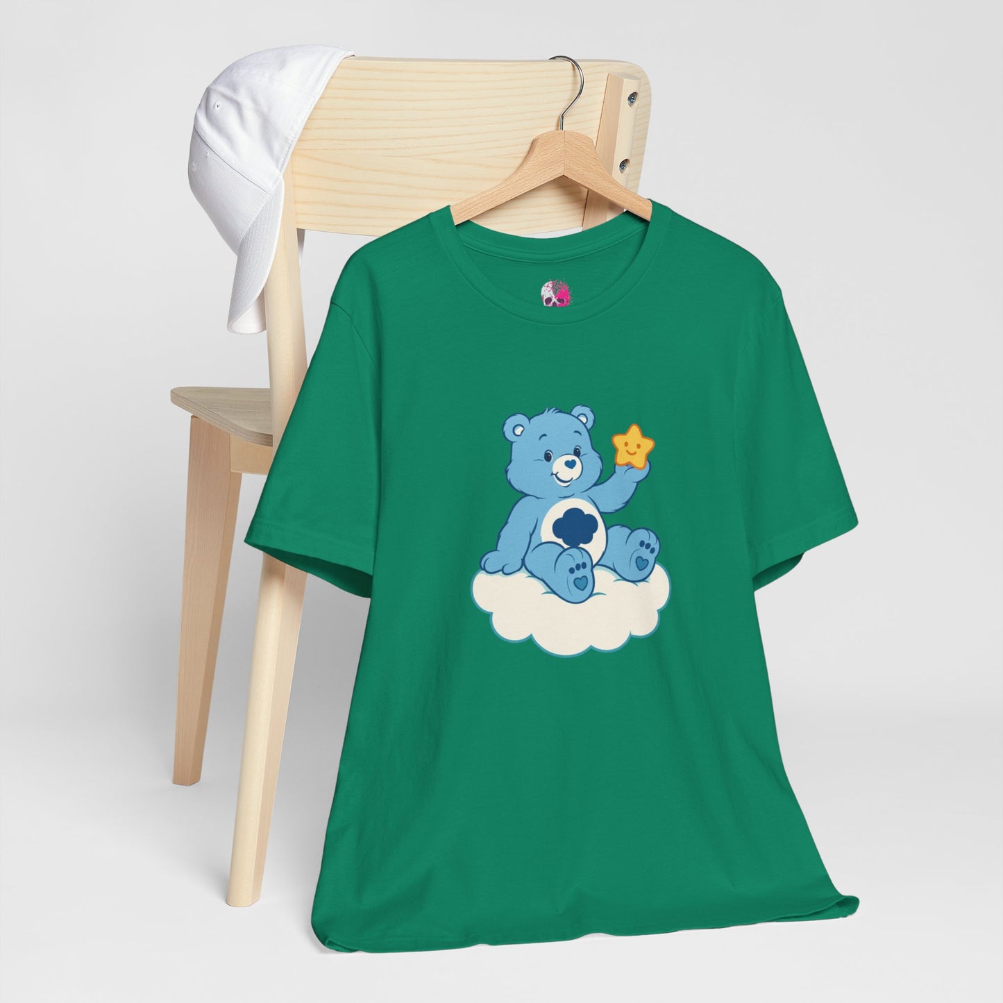 Cute Bear Cloud Tee, Adorable Graphic T-Shirt, Perfect Gift for Kids, Baby Shower, Birthday Party, Casual Wear