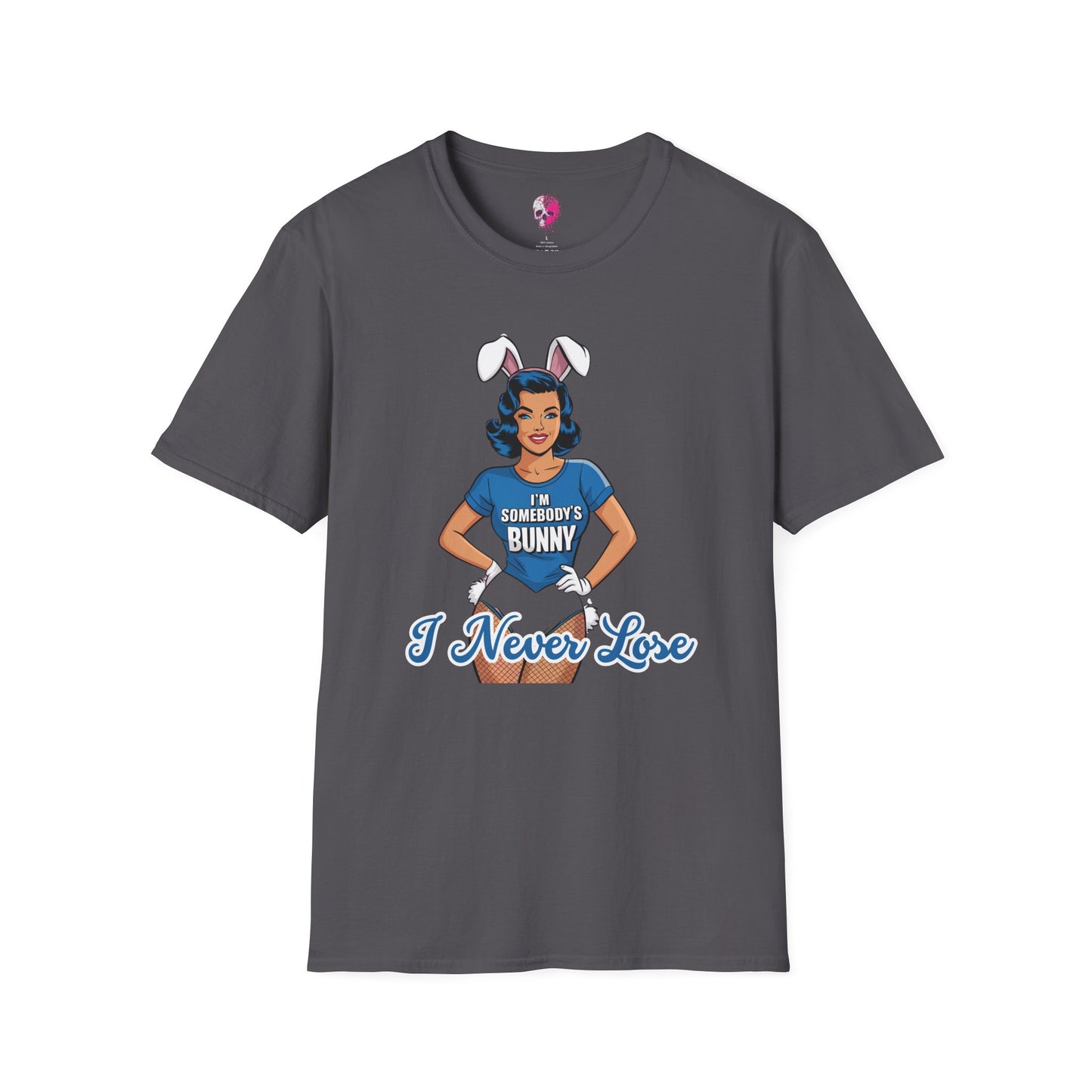Unisex Graphic T-Shirt, Playful Bunny Design, Casual Wear, Gift for Friends, Fun Birthday Party Shirt, Spring Festival Apparel