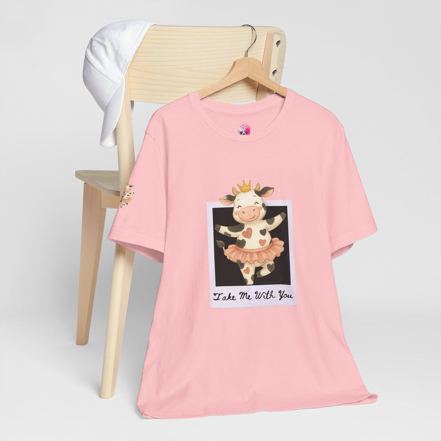 Cow Princess Short Sleeve Tee, Cute Animal Shirt, Farm Life Apparel, Gift for Her, Cow Lover Tee, Quirky Fashion, Birthday Gift