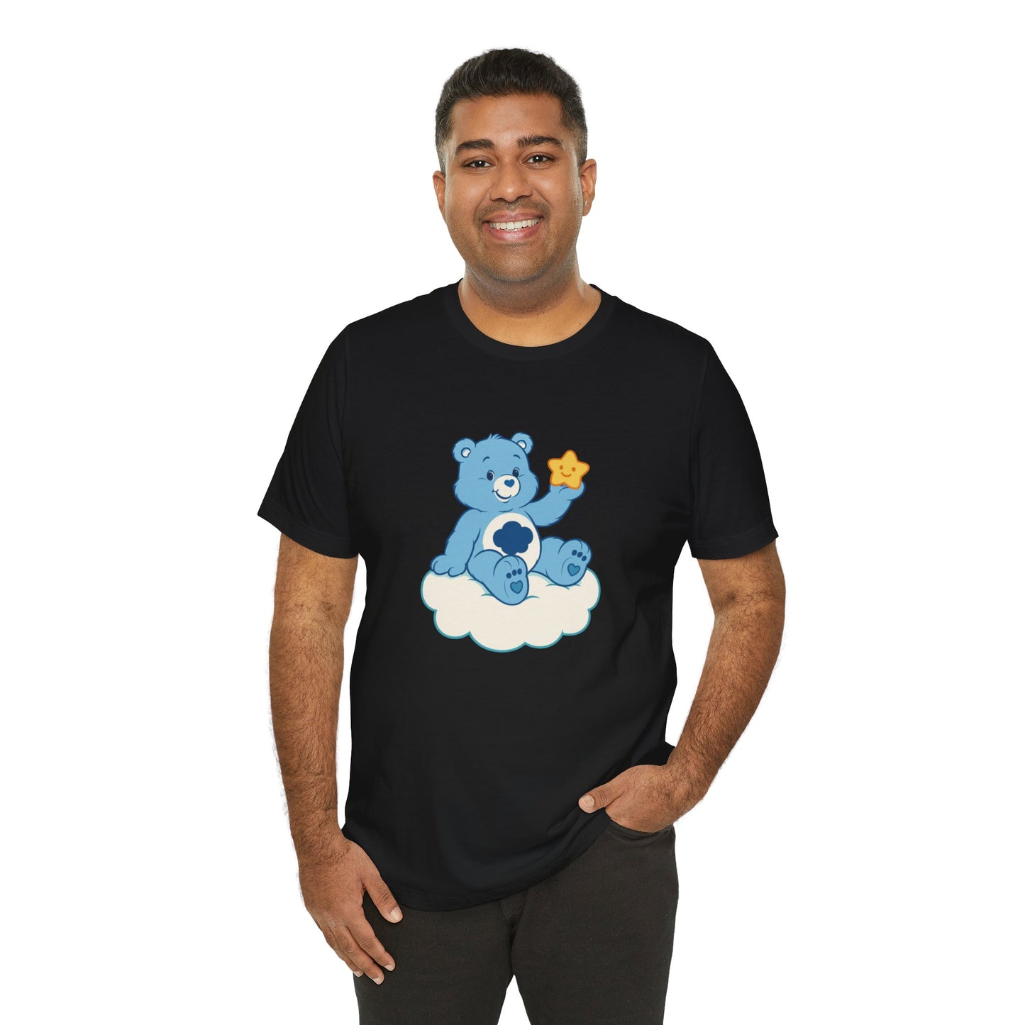 Cute Bear Cloud Tee, Adorable Graphic T-Shirt, Perfect Gift for Kids, Baby Shower, Birthday Party, Casual Wear