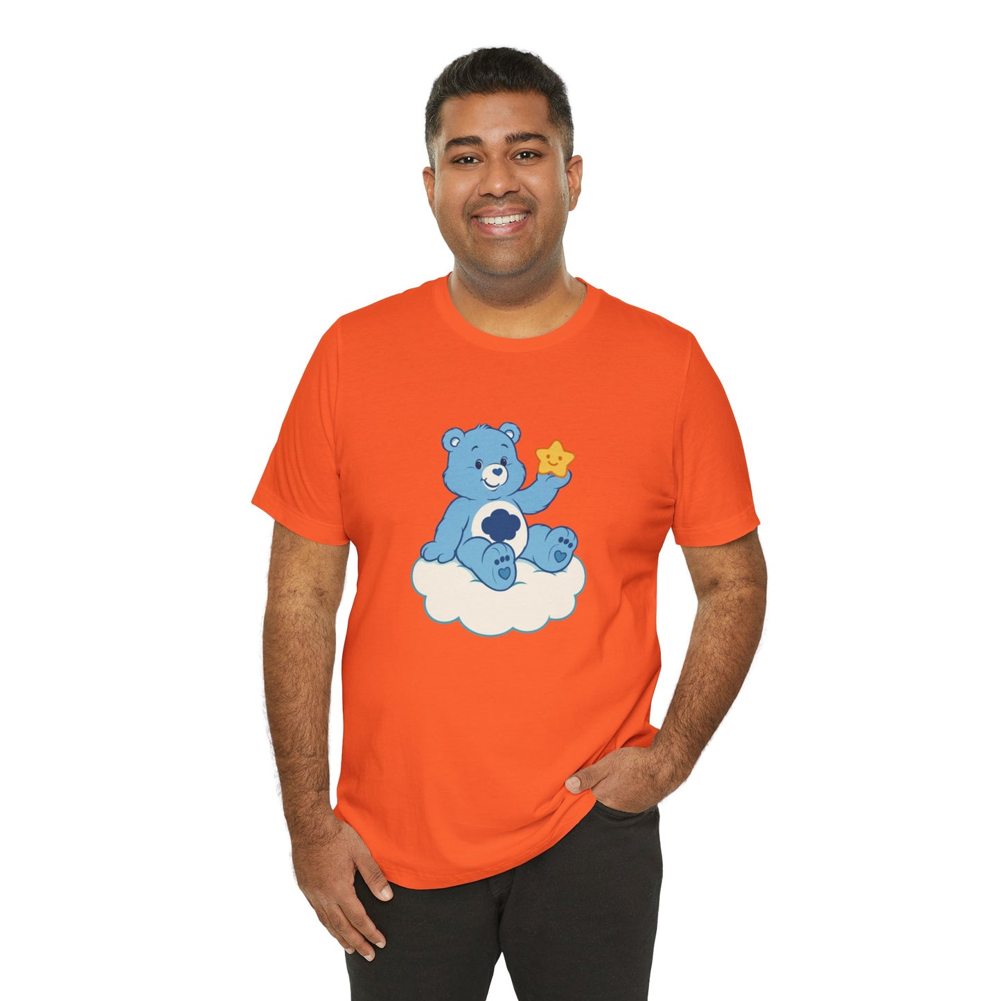 Cute Bear Cloud Tee, Adorable Graphic T-Shirt, Perfect Gift for Kids, Baby Shower, Birthday Party, Casual Wear
