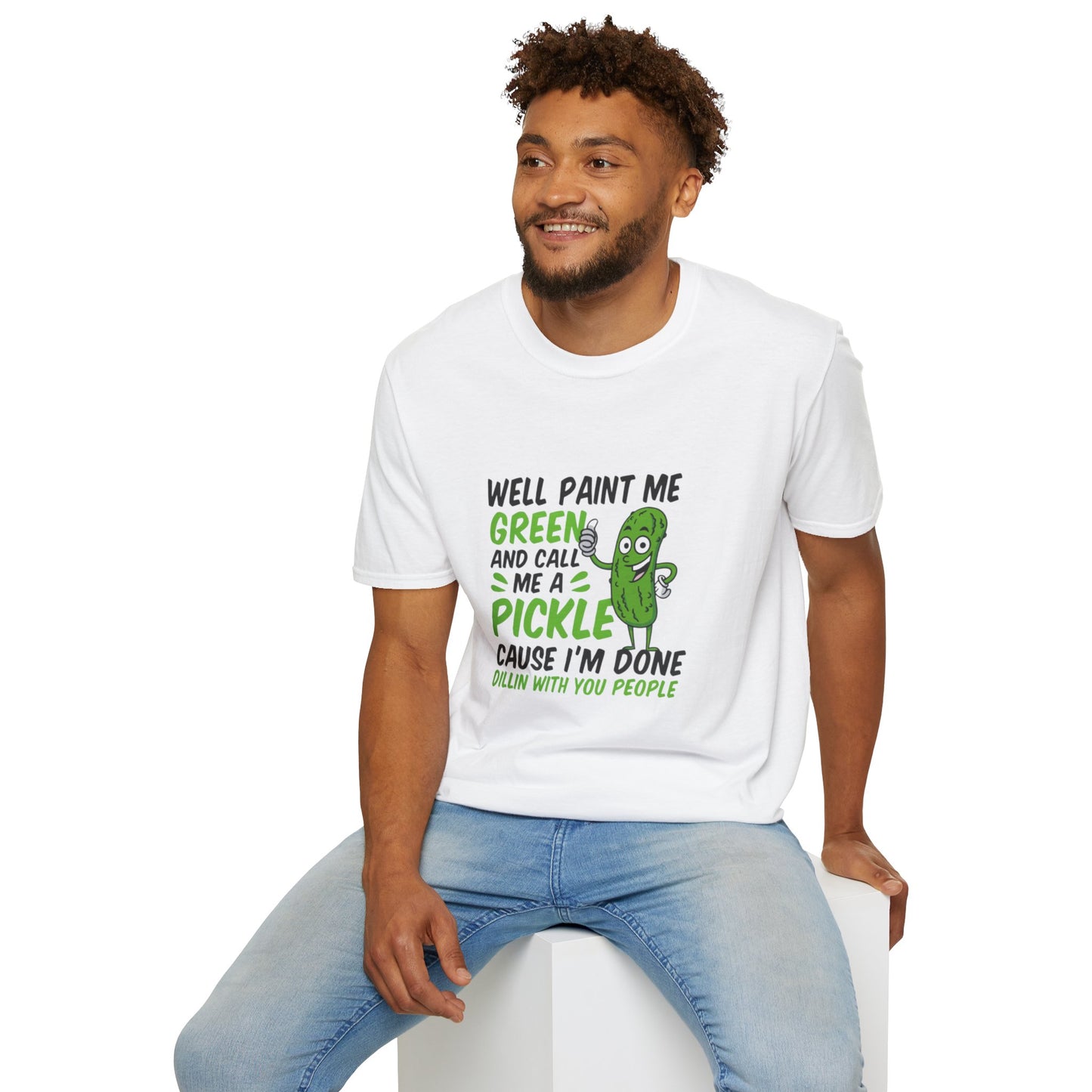 Funny Pickle T-Shirt, Humorous Cotton Tee, Gift for Friends, Casual Wear, Unisex Graphic Shirt, Party or Everyday Style