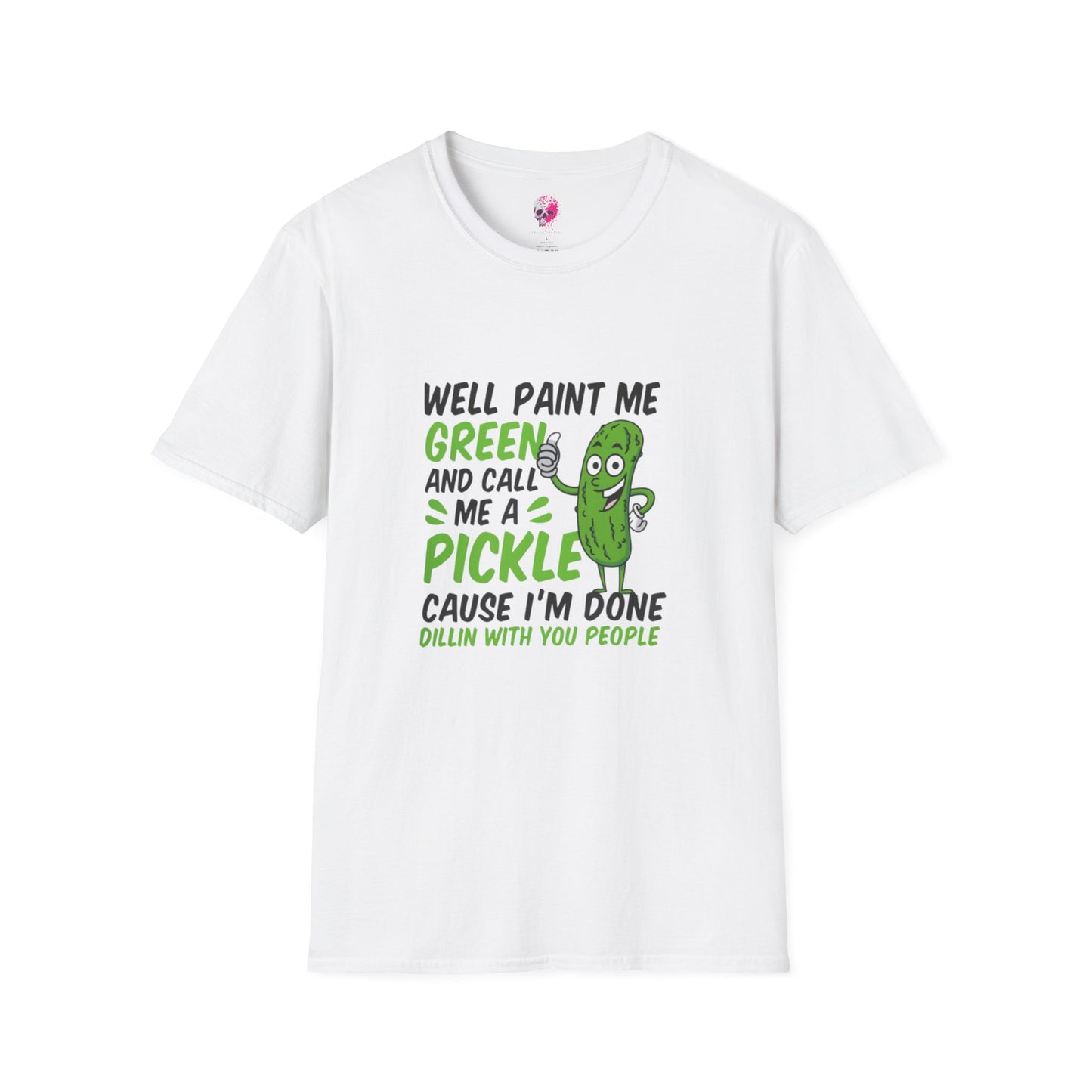 Funny Pickle T-Shirt, Humorous Cotton Tee, Gift for Friends, Casual Wear, Unisex Graphic Shirt, Party or Everyday Style