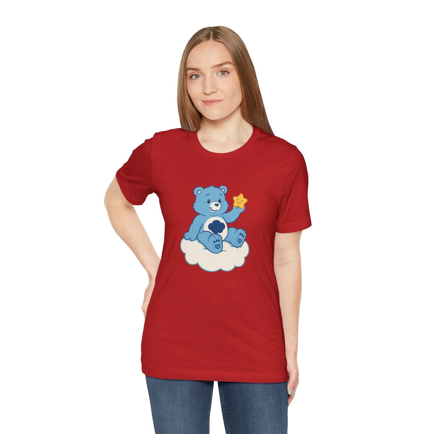 Cute Bear Cloud Tee, Adorable Graphic T-Shirt, Perfect Gift for Kids, Baby Shower, Birthday Party, Casual Wear