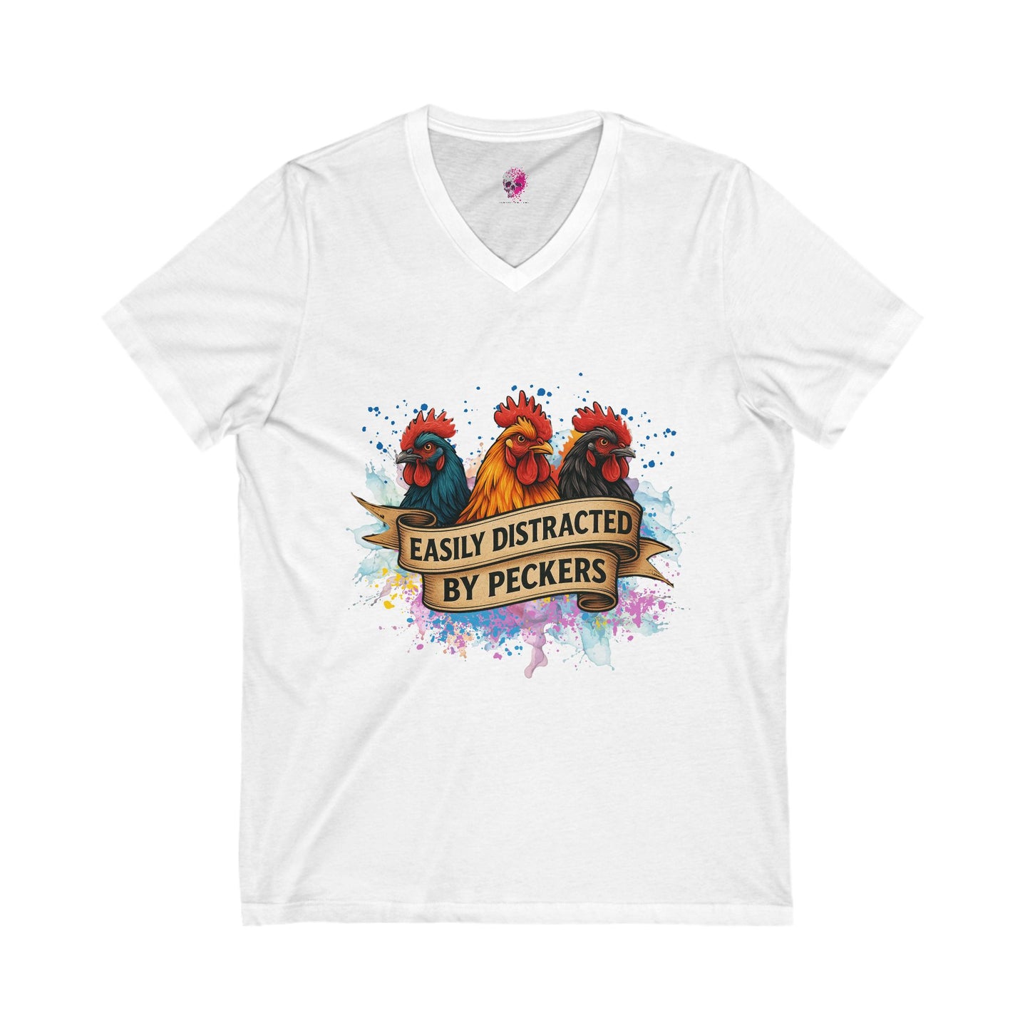 Easily Distracted by Pecker's Unisex Tee, Funny Farm Life Shirt, Animal Lover Gift, Humorous Gift, Country Style Apparel