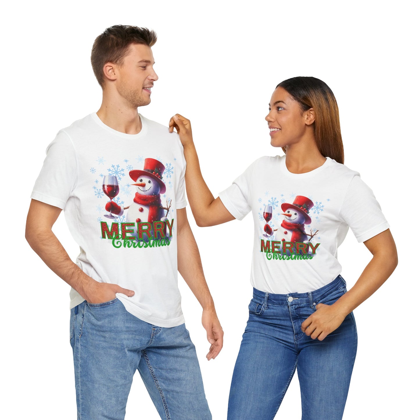 Wine Christmas Unisex Jersey Short Sleeve Tee