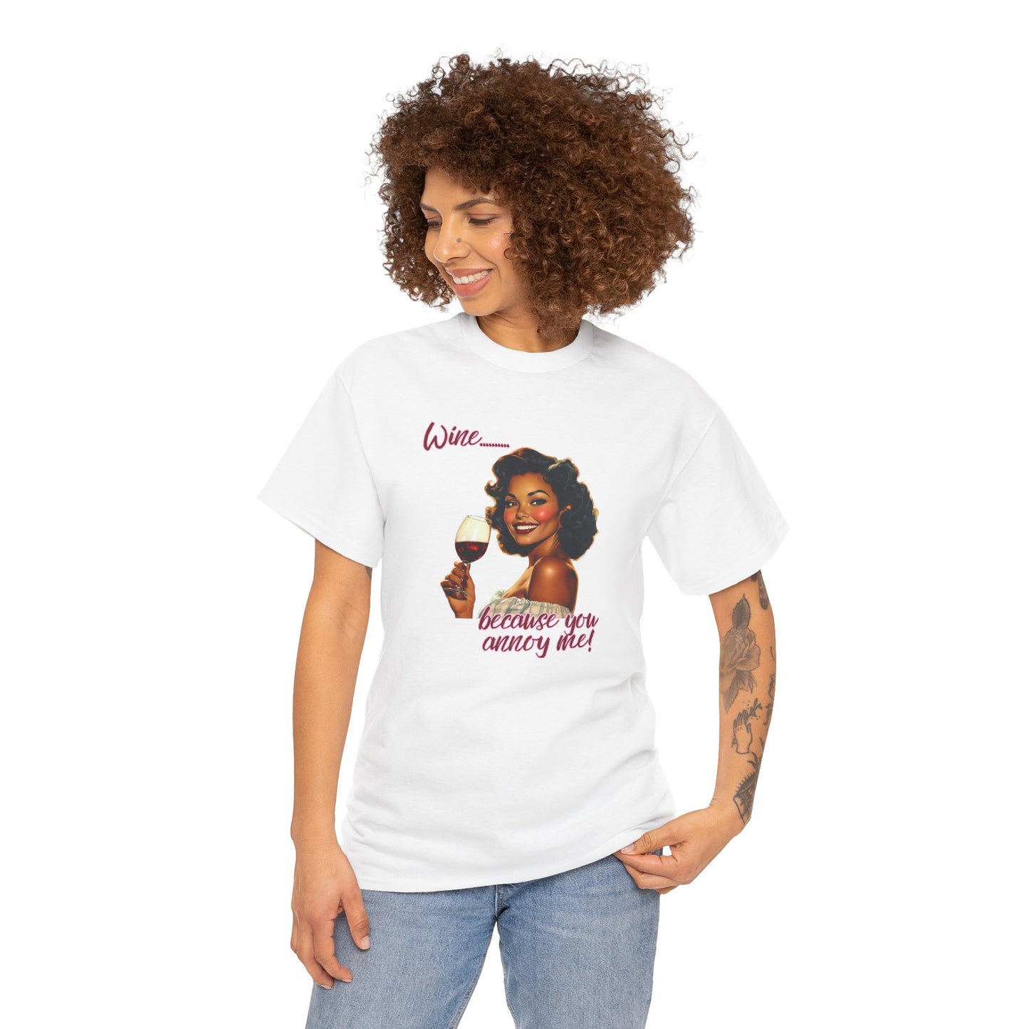 Wine Unisex Heavy Cotton Tee