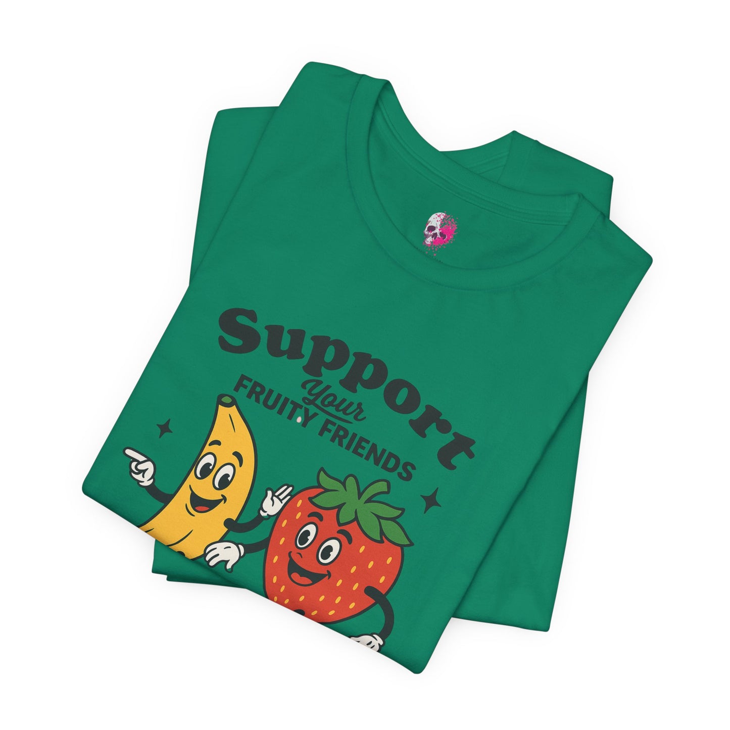 Fruity Friends Pride Tee - Support Your Fruity Friends, LGBTQ+ Pride Apparel, Casual Summer Shirt, Cute Graphic Tee, Gift for Fruit Lovers