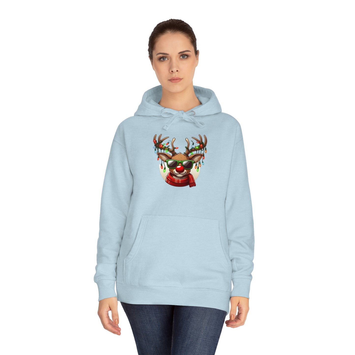 Christmas Reindeer Unisex Fleece Hoodie