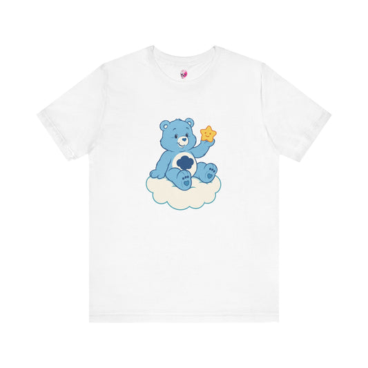 Cute Bear Cloud Tee, Adorable Graphic T-Shirt, Perfect Gift for Kids, Baby Shower, Birthday Party, Casual Wear