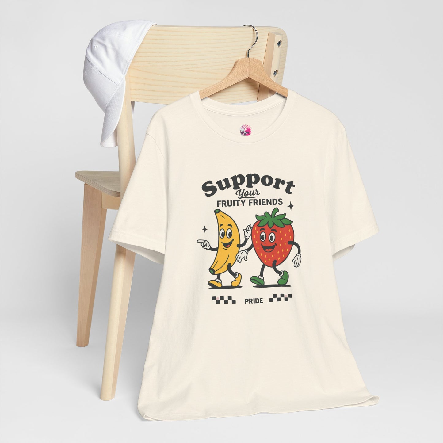 Fruity Friends Pride Tee - Support Your Fruity Friends, LGBTQ+ Pride Apparel, Casual Summer Shirt, Cute Graphic Tee, Gift for Fruit Lovers
