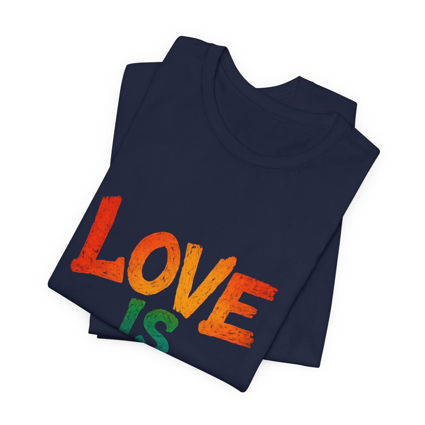 Rainbow Love Is Love Tee, LGBTQ+ Pride Shirt, Unisex Short Sleeve T-Shirt, Comfortable Casual Wear, Gift for Pride Month