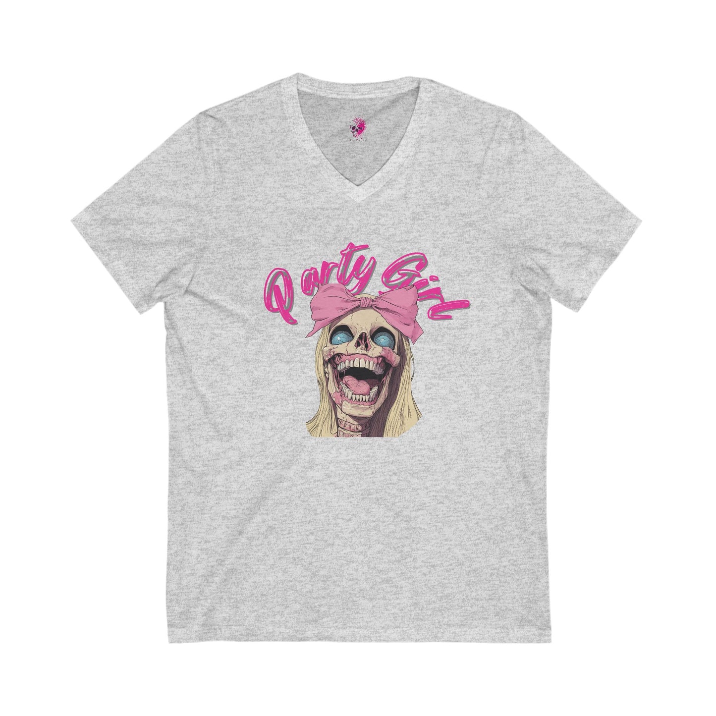 Party Girl Unisex Jersey Short Sleeve V-Neck Tee