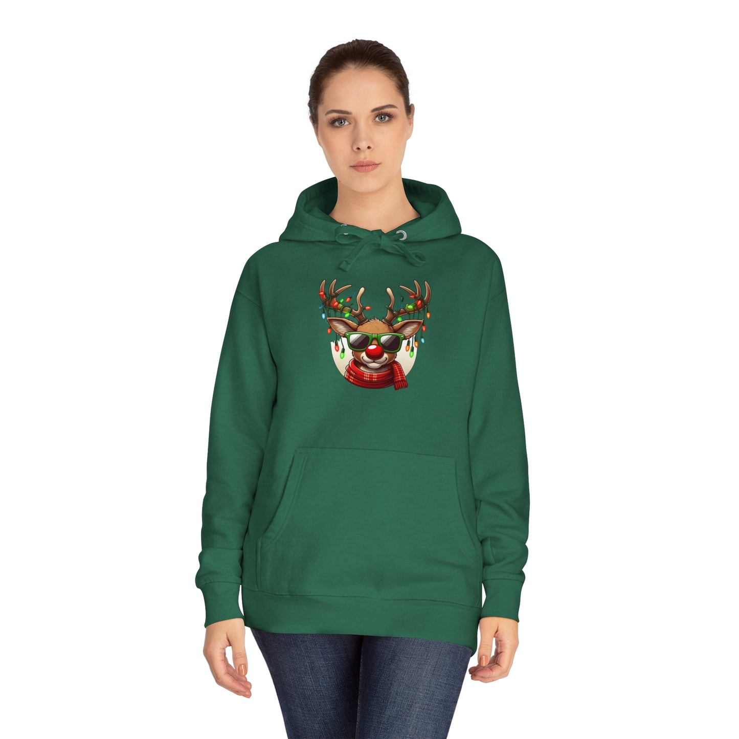 Christmas Reindeer Unisex Fleece Hoodie