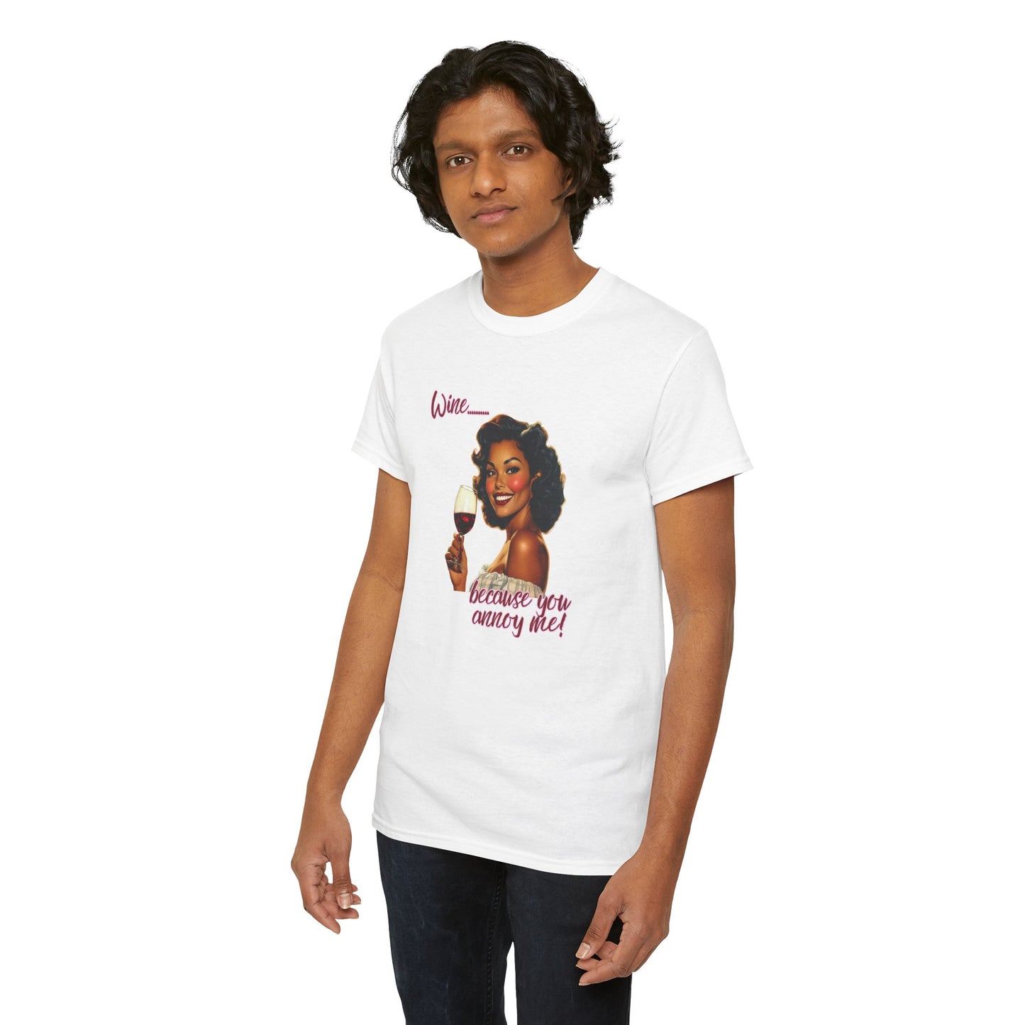 Wine Unisex Heavy Cotton Tee