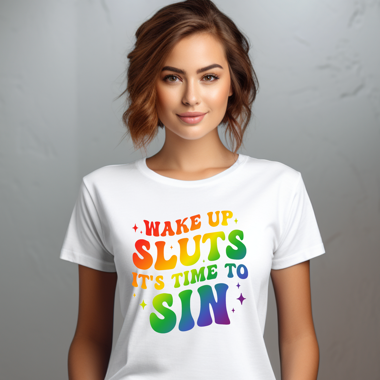 Rainbow Statement T-Shirt - Fun and Bold Graphic Tee, LGBTQ+ Pride Wear, Casual Summer Outfit, Party and Event Shirt, Gift for Friends