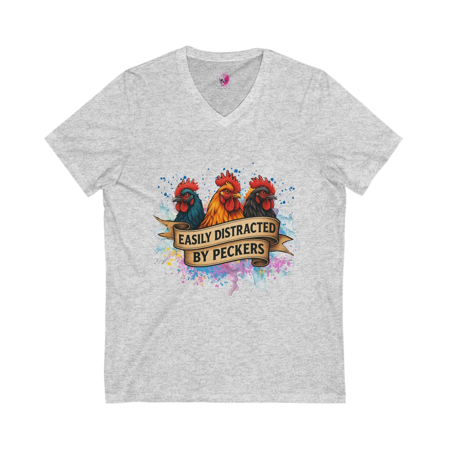 Easily Distracted by Pecker's Unisex Tee, Funny Farm Life Shirt, Animal Lover Gift, Humorous Gift, Country Style Apparel