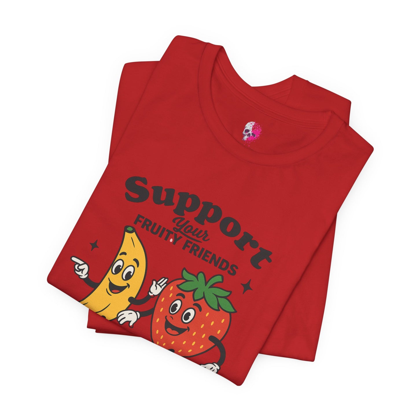Fruity Friends Pride Tee - Support Your Fruity Friends, LGBTQ+ Pride Apparel, Casual Summer Shirt, Cute Graphic Tee, Gift for Fruit Lovers