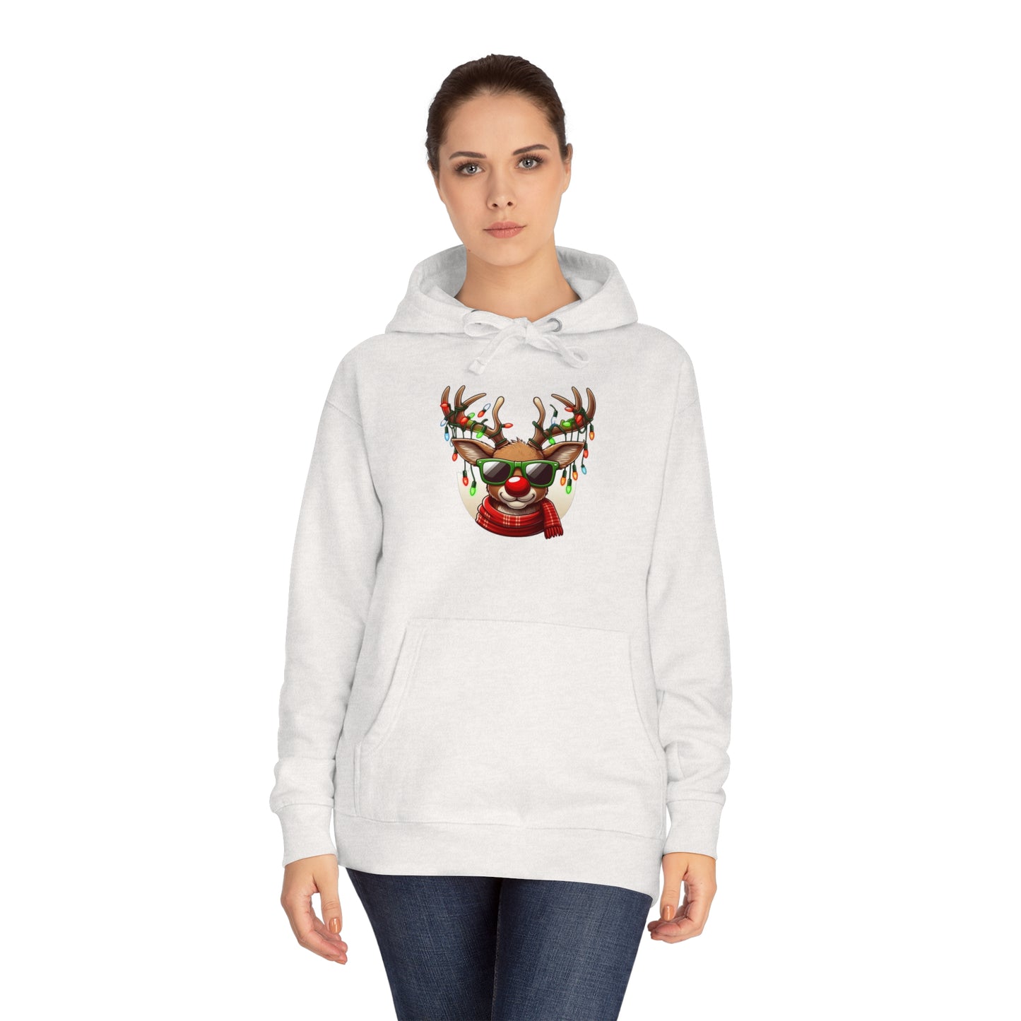 Christmas Reindeer Unisex Fleece Hoodie