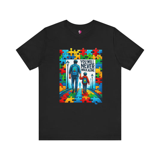 Autism Puzzle of Togetherness Unisex Jersey Tee - Support, Autism Awareness, Friendship, Empowerment, Inspirational Shirt