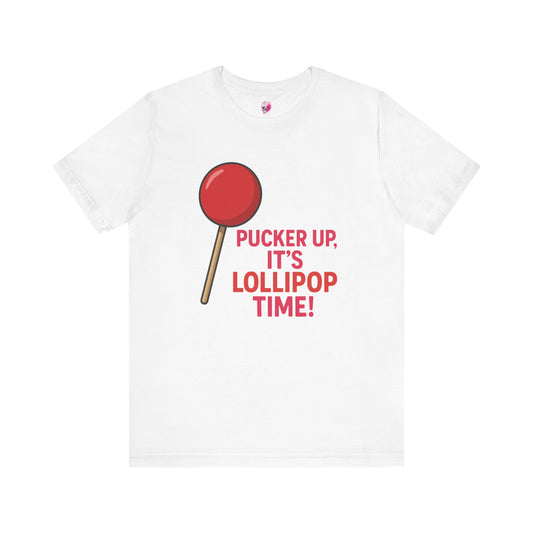 Lollipop Time Tee - Fun Unisex Shirt, Sweet Gift for Candy Lovers, Cute Holiday Apparel, Birthday, Summer Vibes