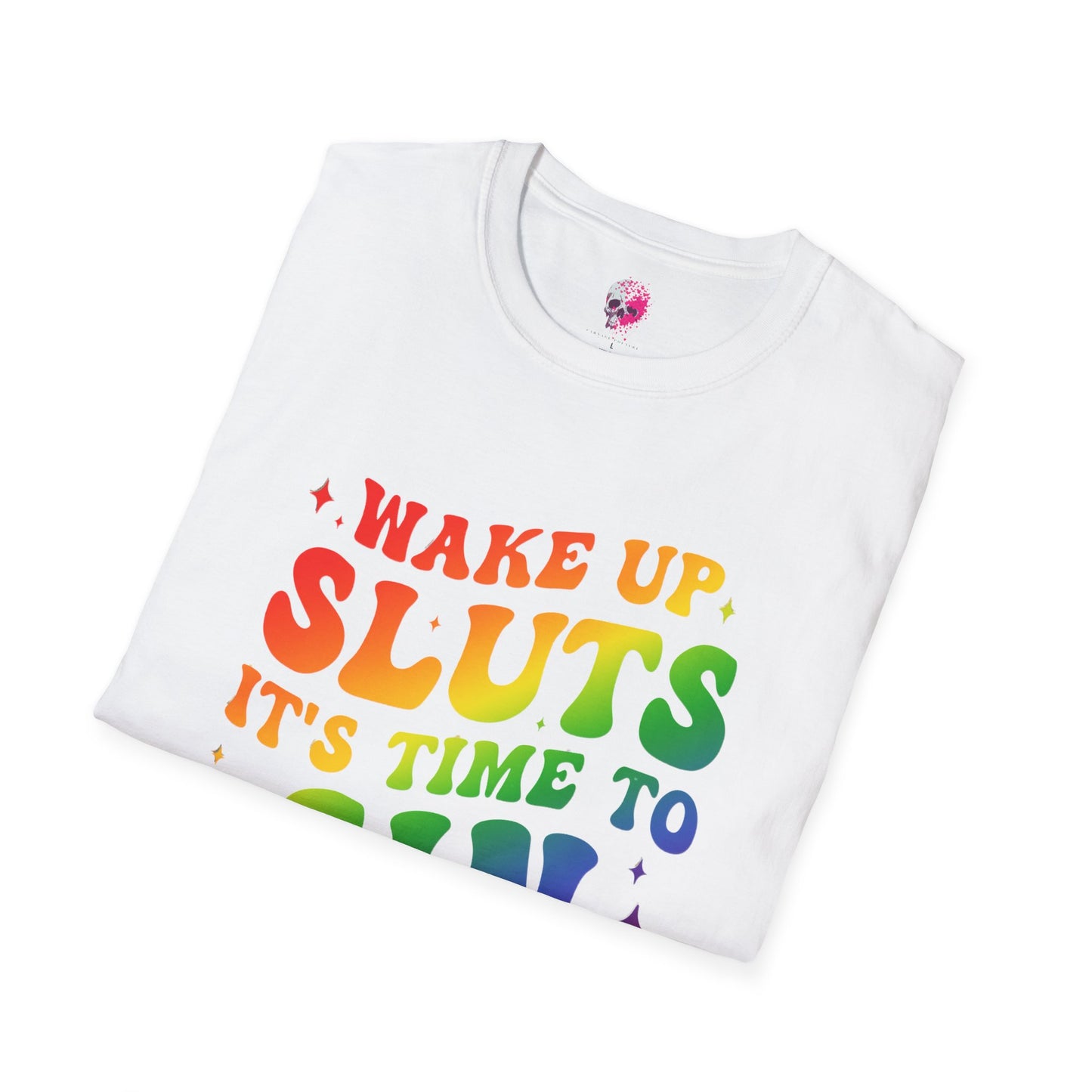 Rainbow Statement T-Shirt - Fun and Bold Graphic Tee, LGBTQ+ Pride Wear, Casual Summer Outfit, Party and Event Shirt, Gift for Friends